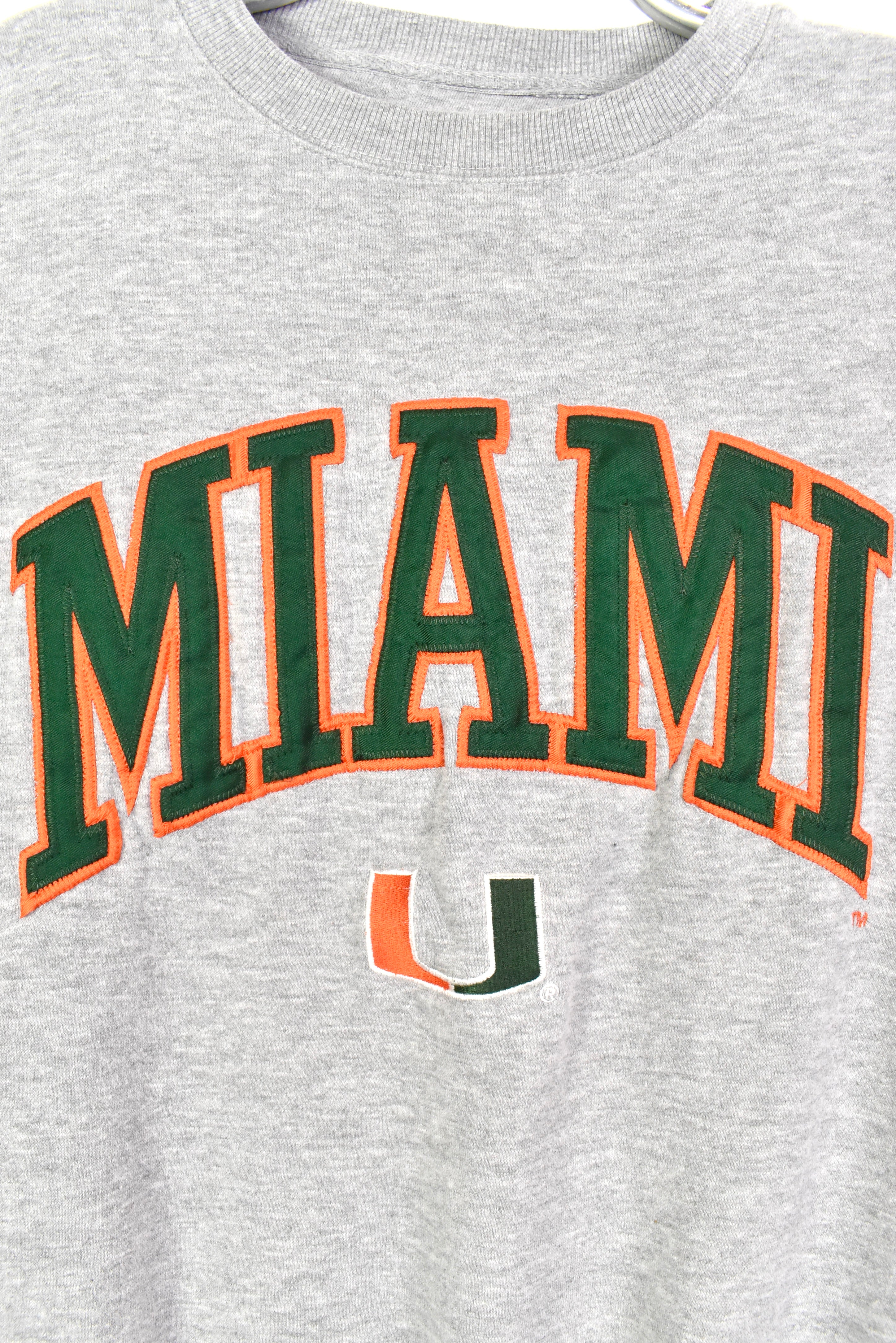 Vintage Miami University embroidered grey sweatshirt | XL COLLEGE
