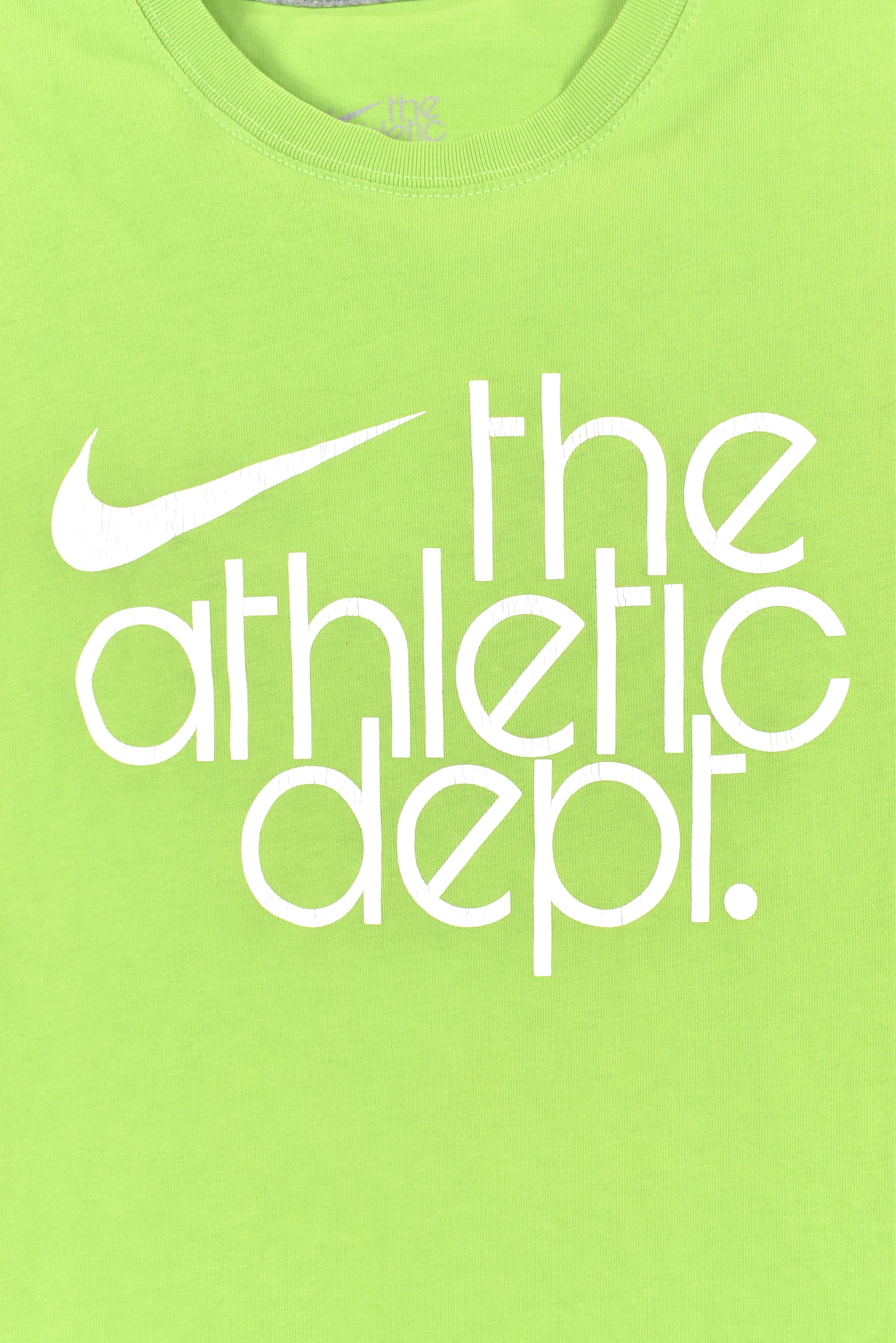 Women's modern Nike shirt, green graphic tee - AU M NIKE