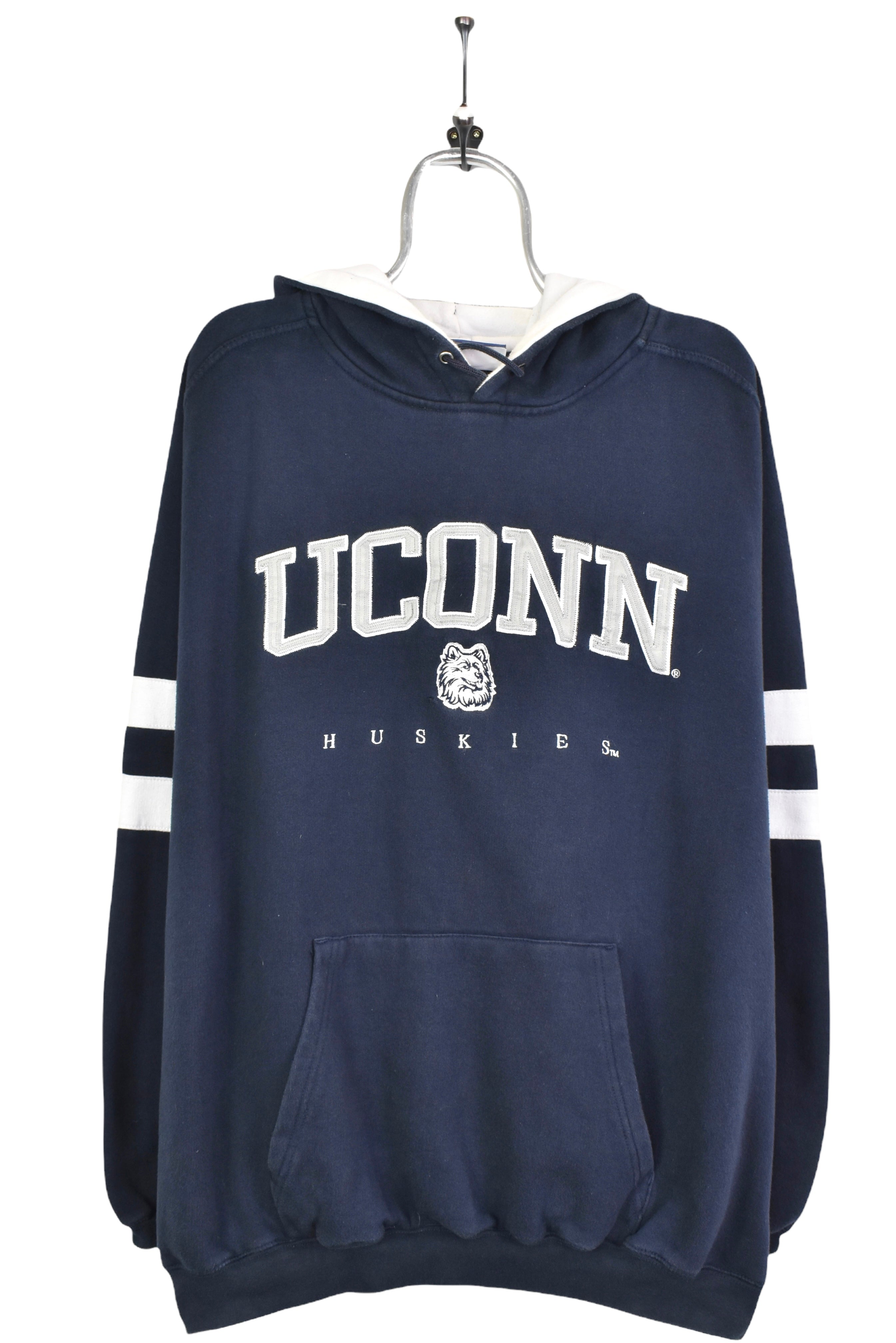 Vintage University of Connecticut hoodie, Huskies embroidered sweatshirt- AU XXL COLLEGE