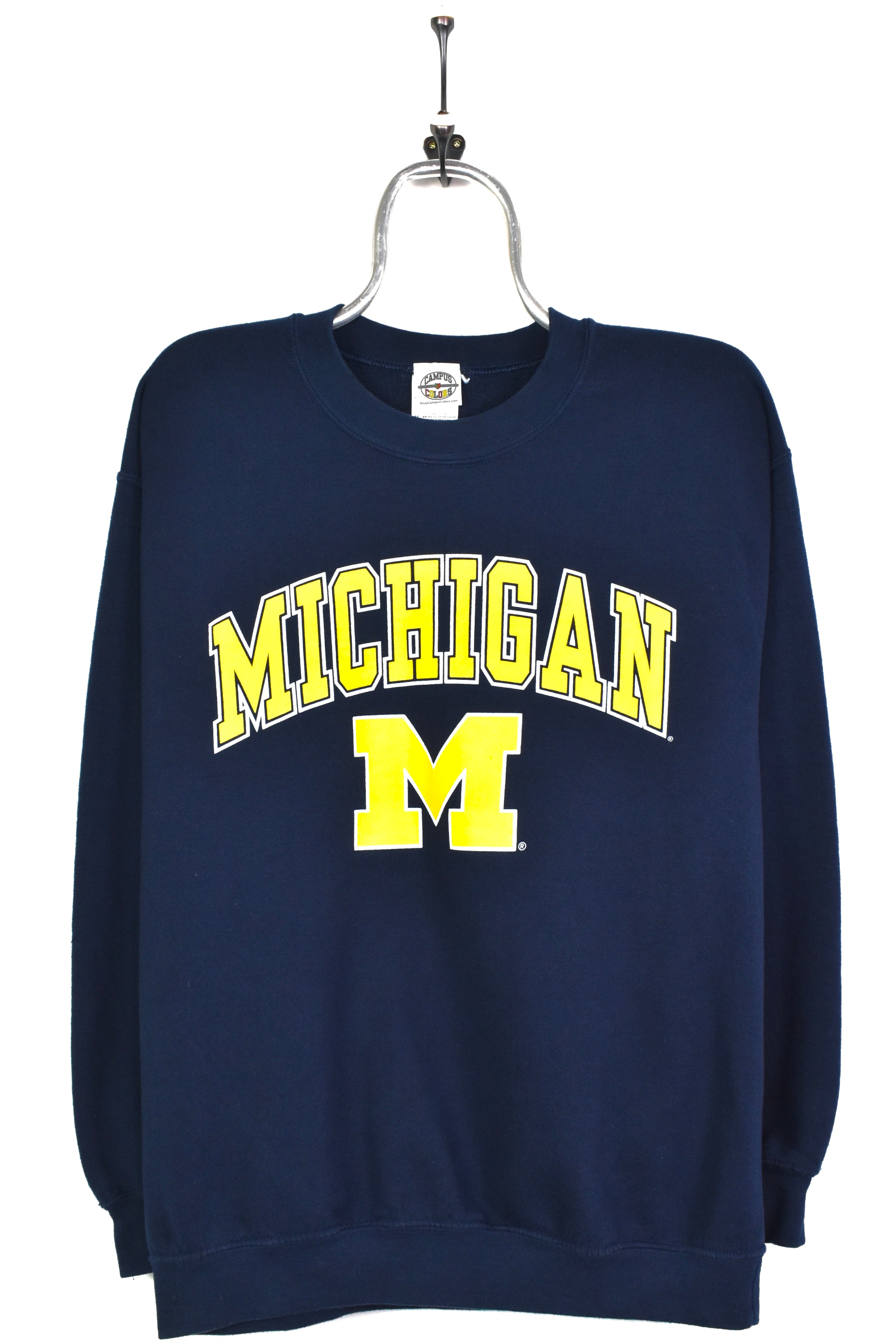 Vintage University of Michigan sweatshirt, pullover graphic crewneck -  medium, navy blue