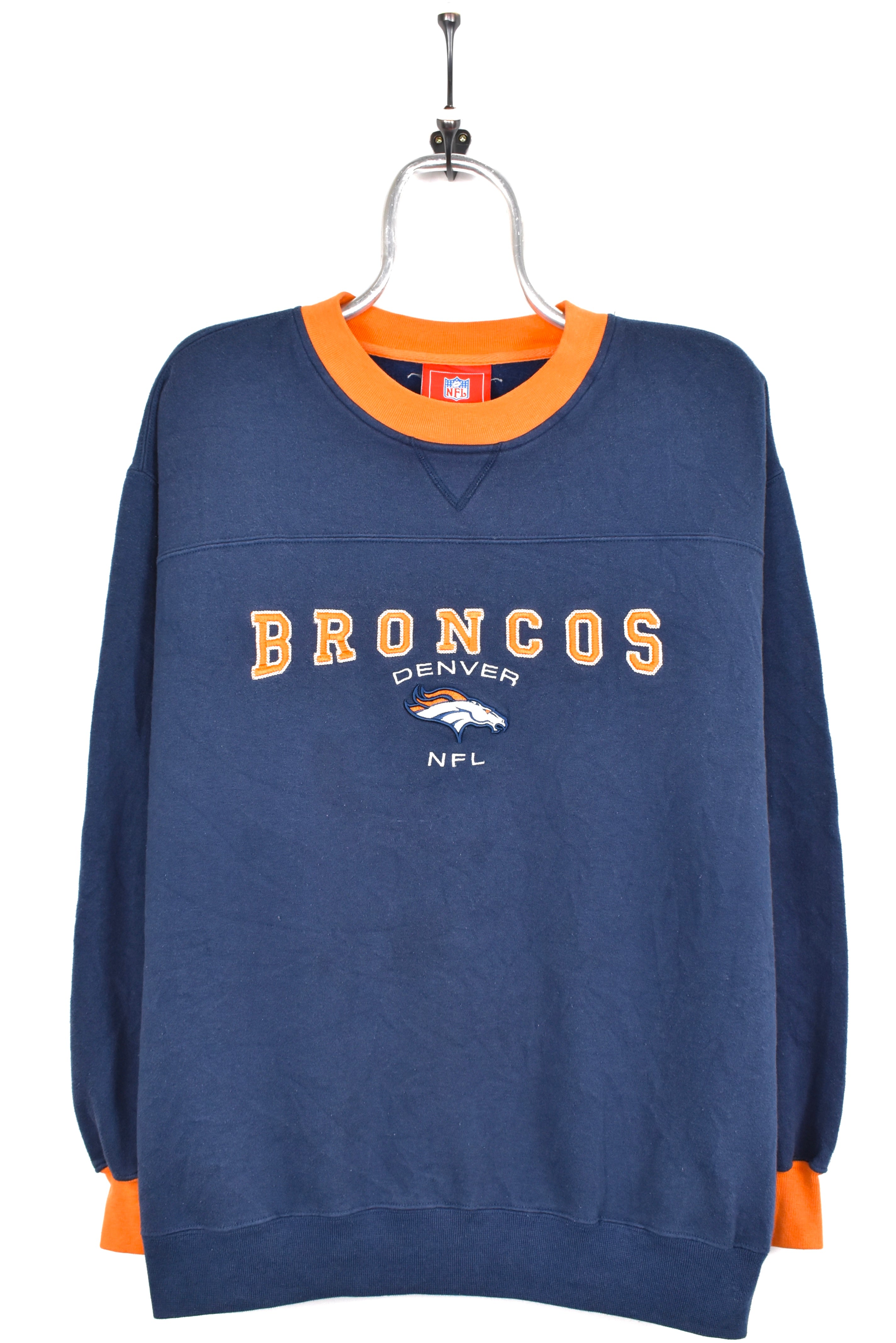 Denver broncos embroidered sweatshirt hotsell