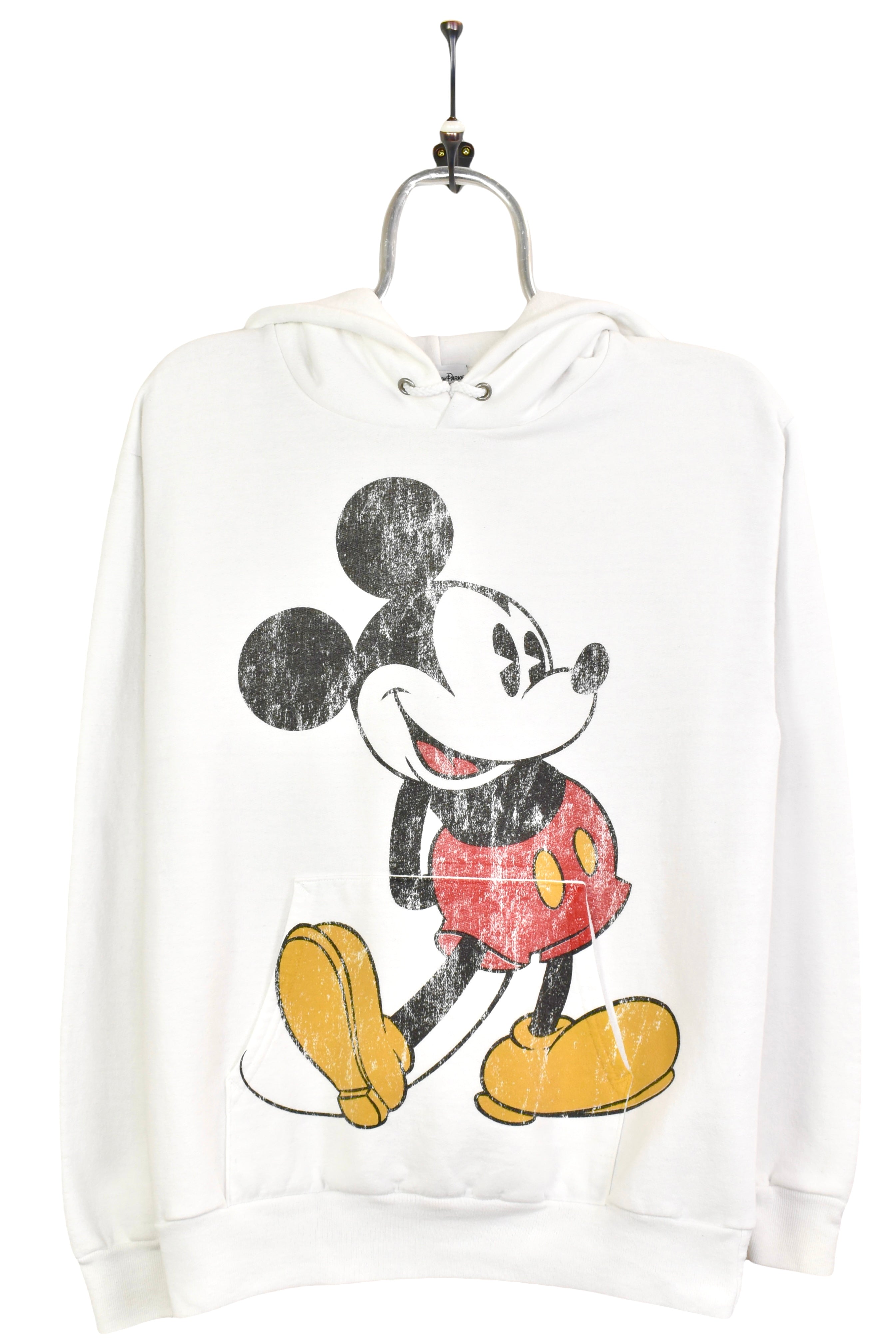 Vintage Mickey Mouse hoodie, Disney graphic sweatshirt - small, white DISNEY / CARTOON
