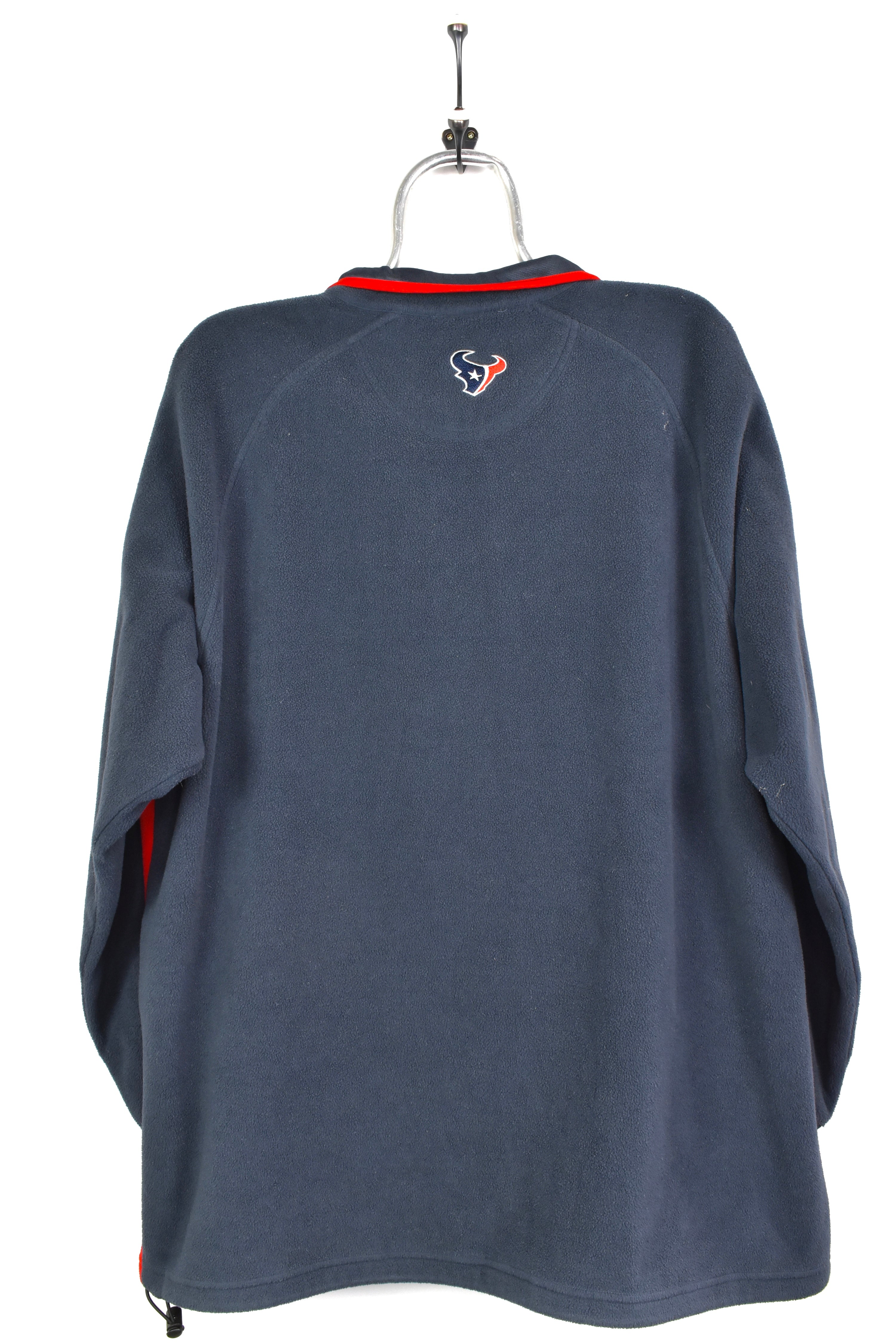 VINTAGE NFL HOUSTON TEXANS EMBROIDERED FLEECE 1/4 ZIP SWEATSHIRT | XL PRO SPORT