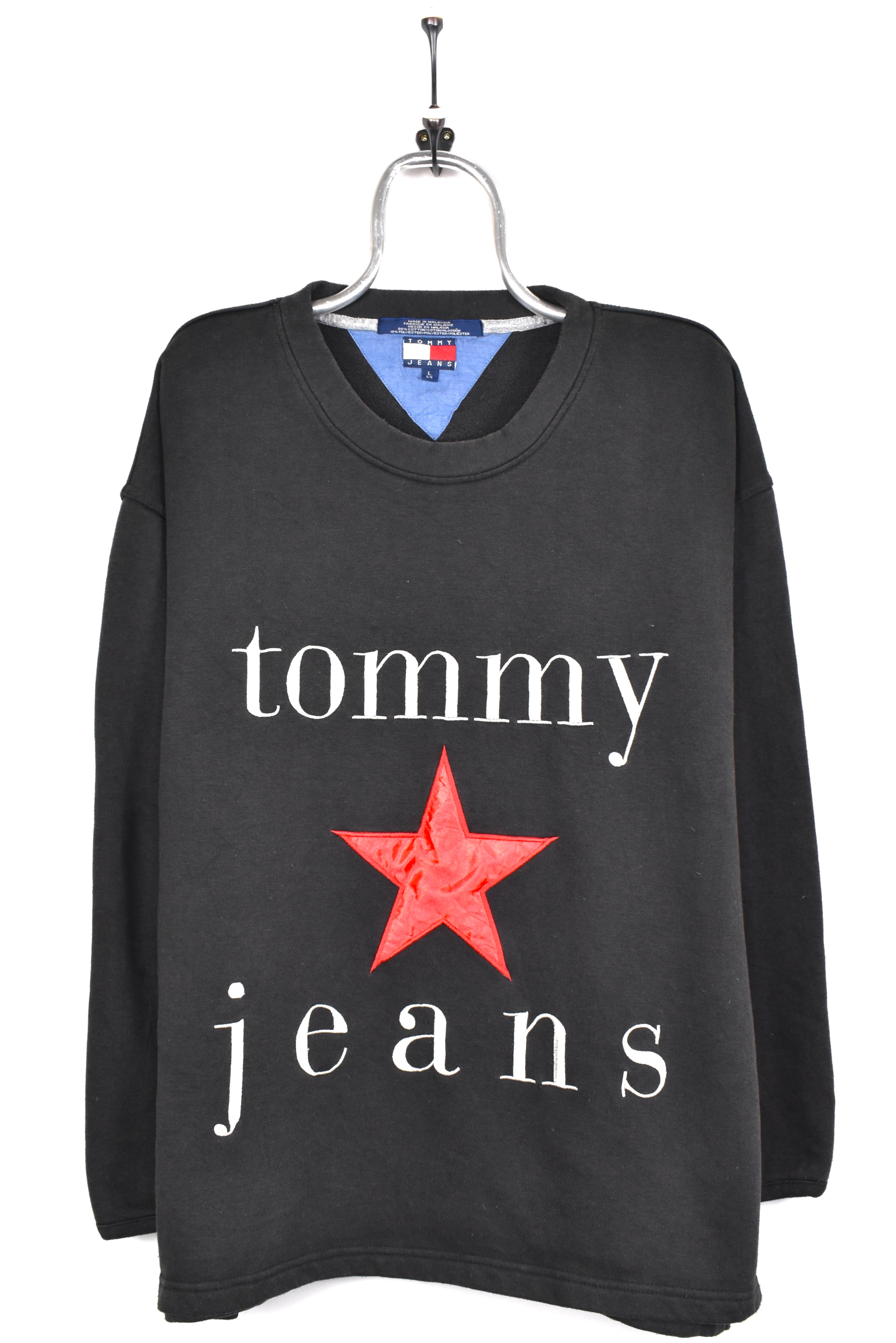 Vintage Tommy Hilfiger Grey Sweatshirt Women Size Large Tommy Crewneck Tommy  Hilfiger Sweater Pullover Embroidered Logo Tommy Hilfiger Shirt 