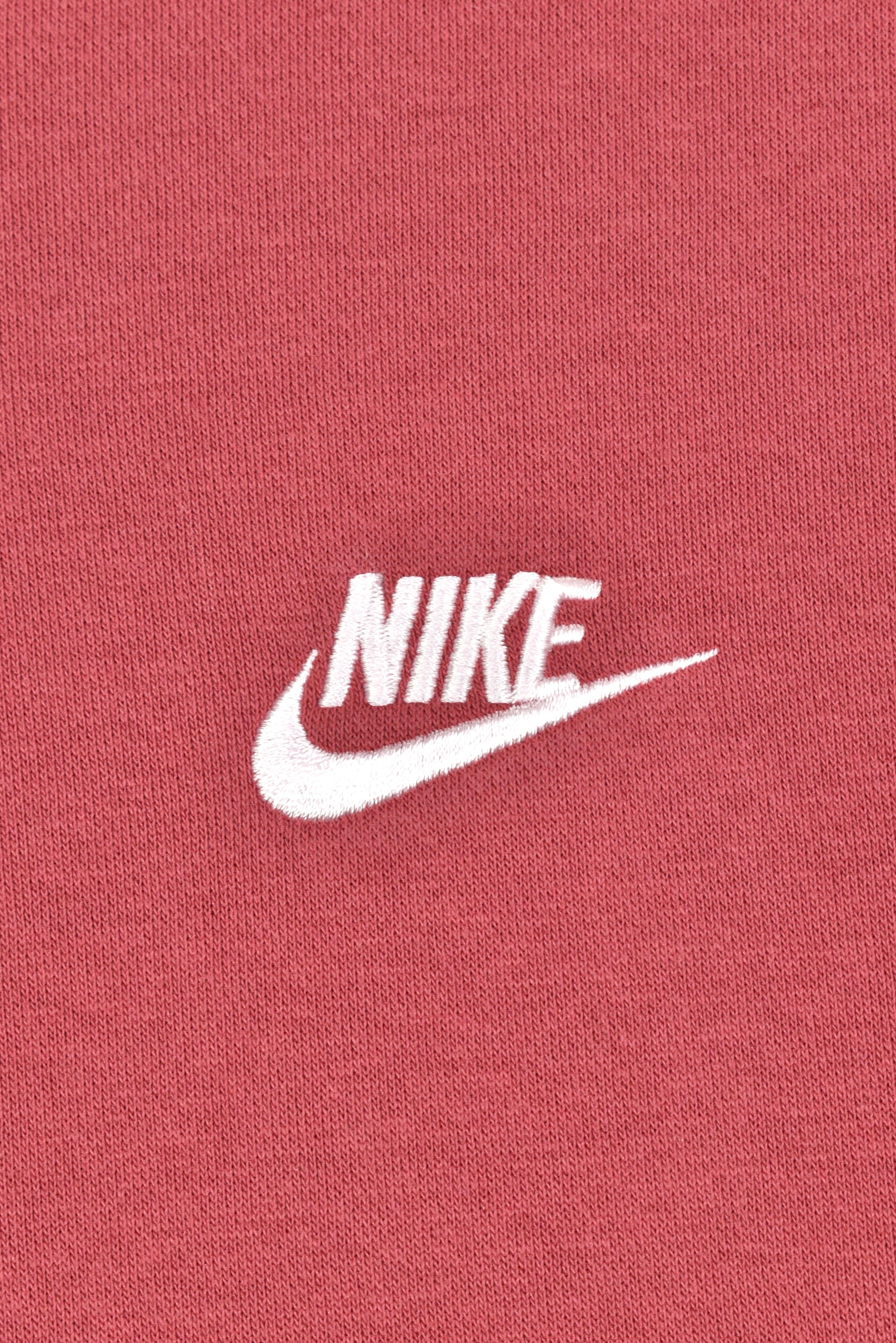 Vintage Nike embroidered burgundy hoodie | XL NIKE