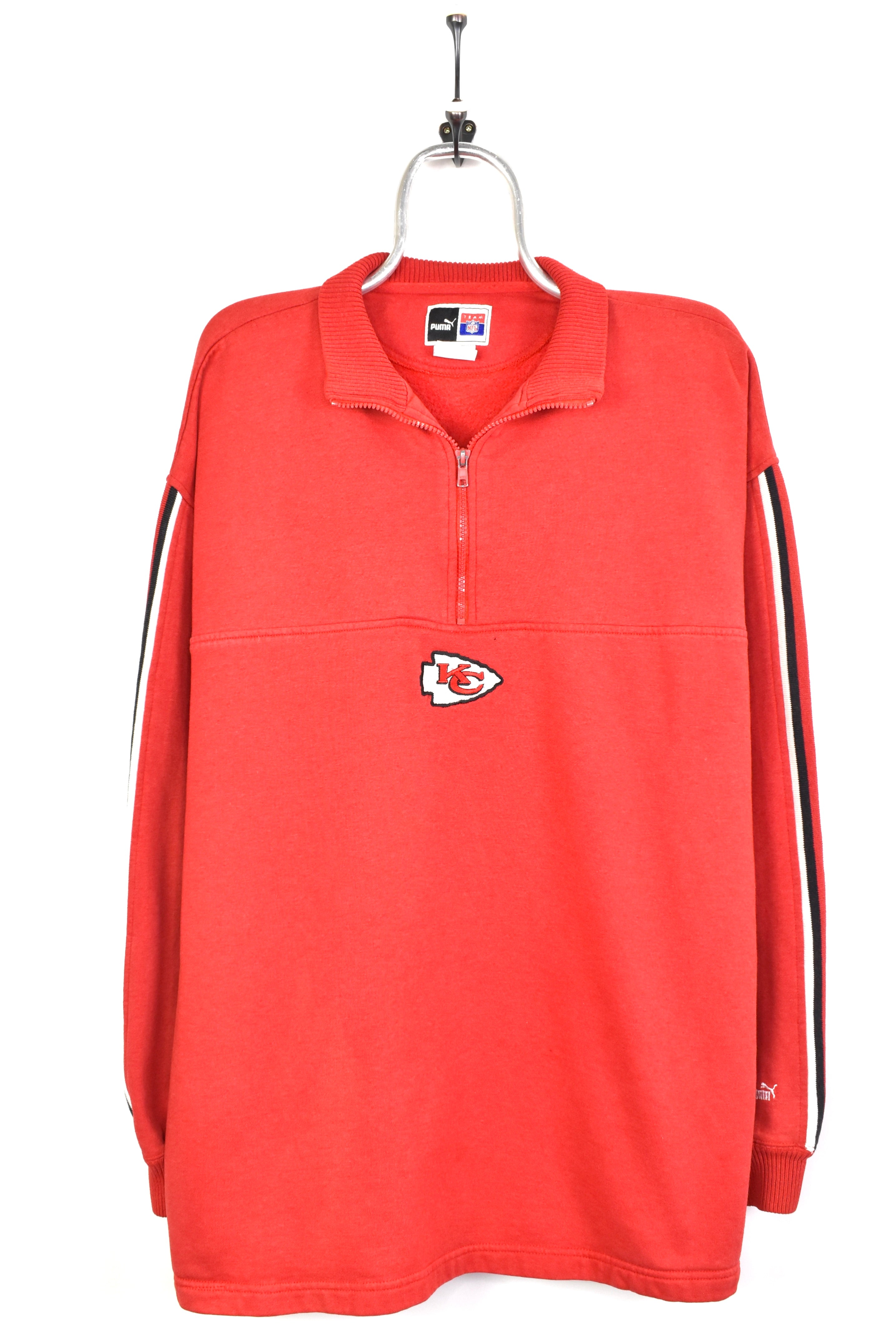 Vintage Kansas City Chiefs sweatshirt , NFL 1/4 zip embroidered jumper - AU XL PRO SPORT