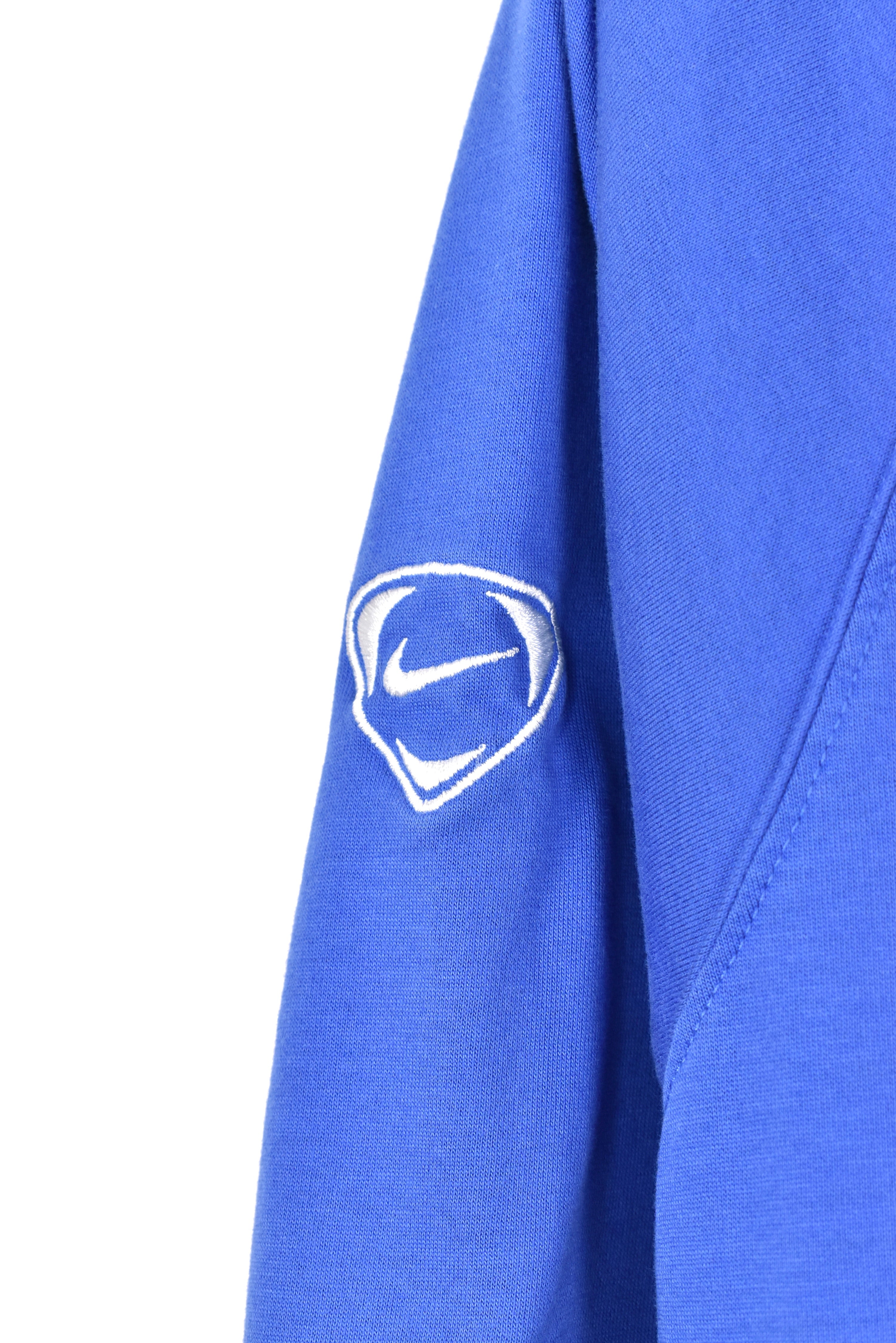 Vintage Nike polo shirt, blue soccer embroidered tee - AU M NIKE