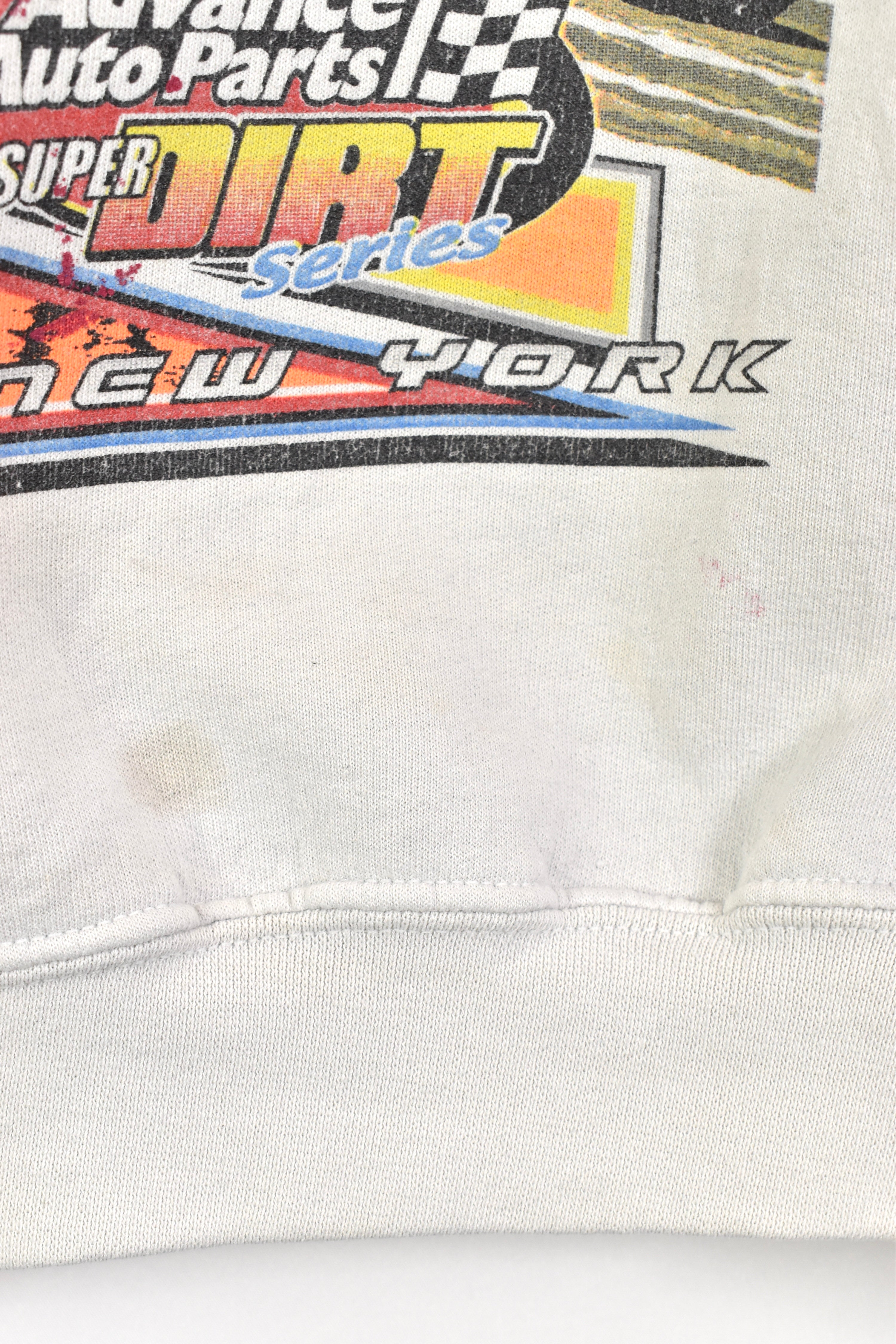 Vintage Super Dirt Series racing grey sweatshirt | Large NASCAR / RACING