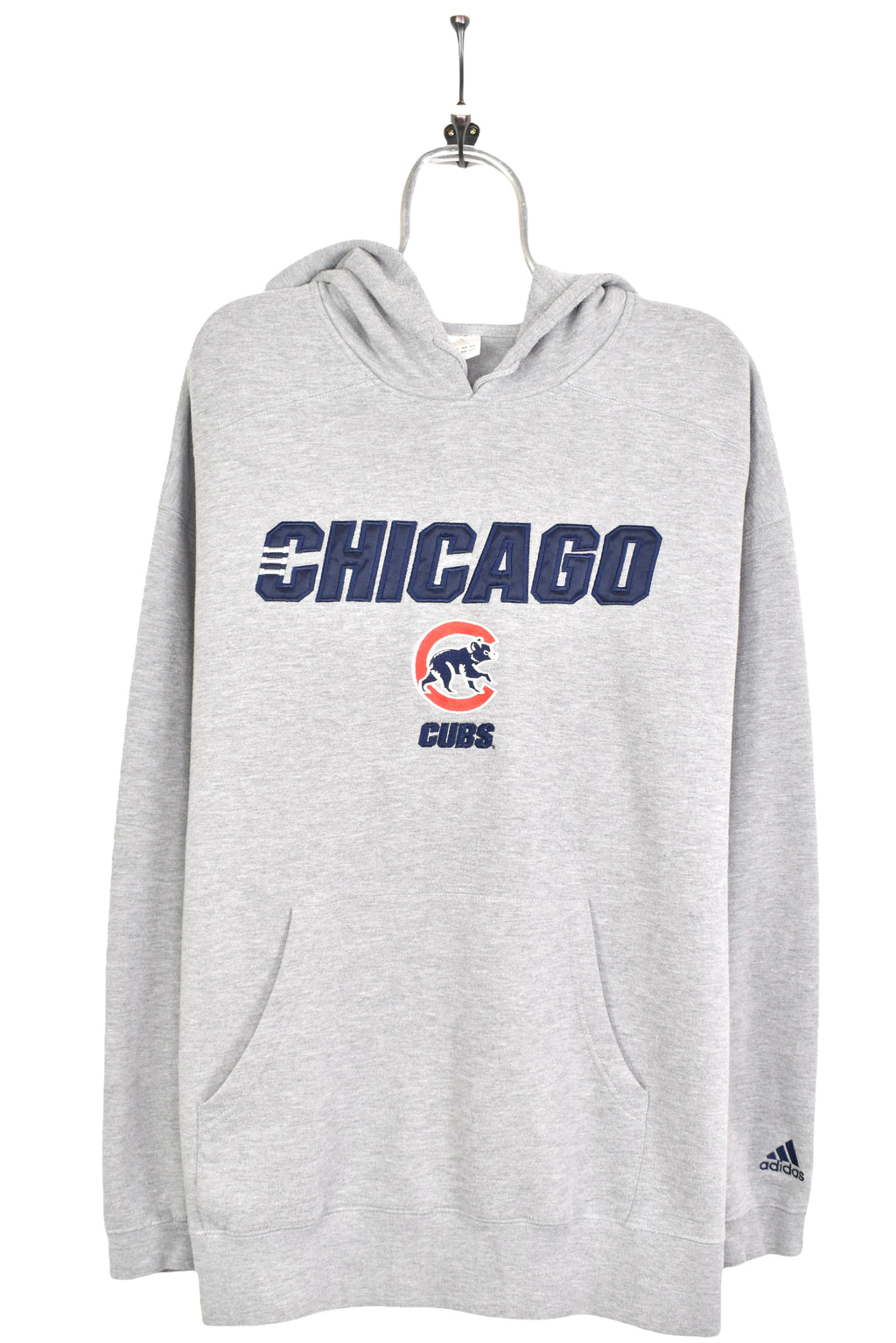 Vintage Chicago Cubs hoodie, MLB grey embroidered sweatshirt - AU XL