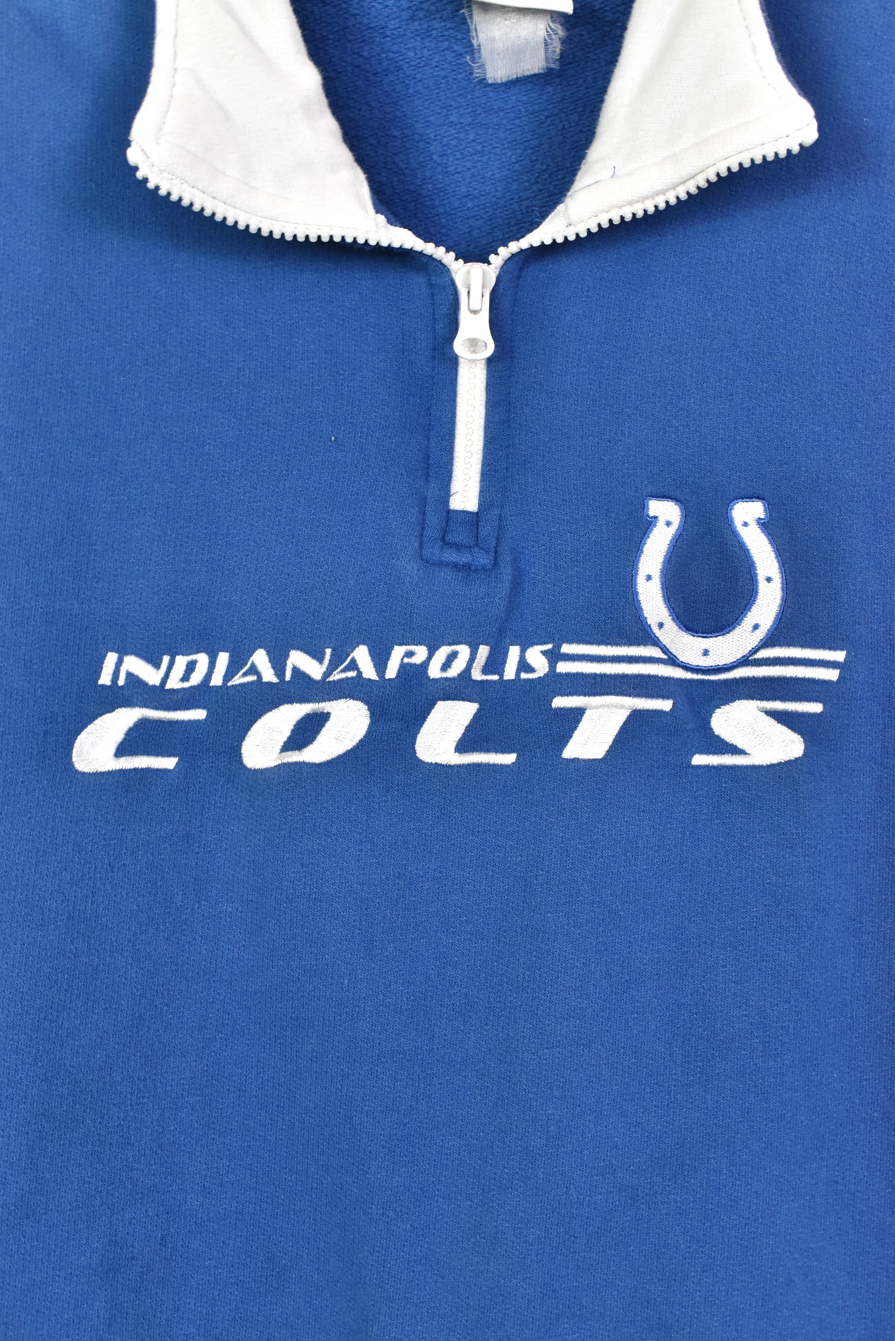 Vintage NFL Indianapolis Colts embroidered 1/4 zip sweatshirt | Medium PRO SPORT