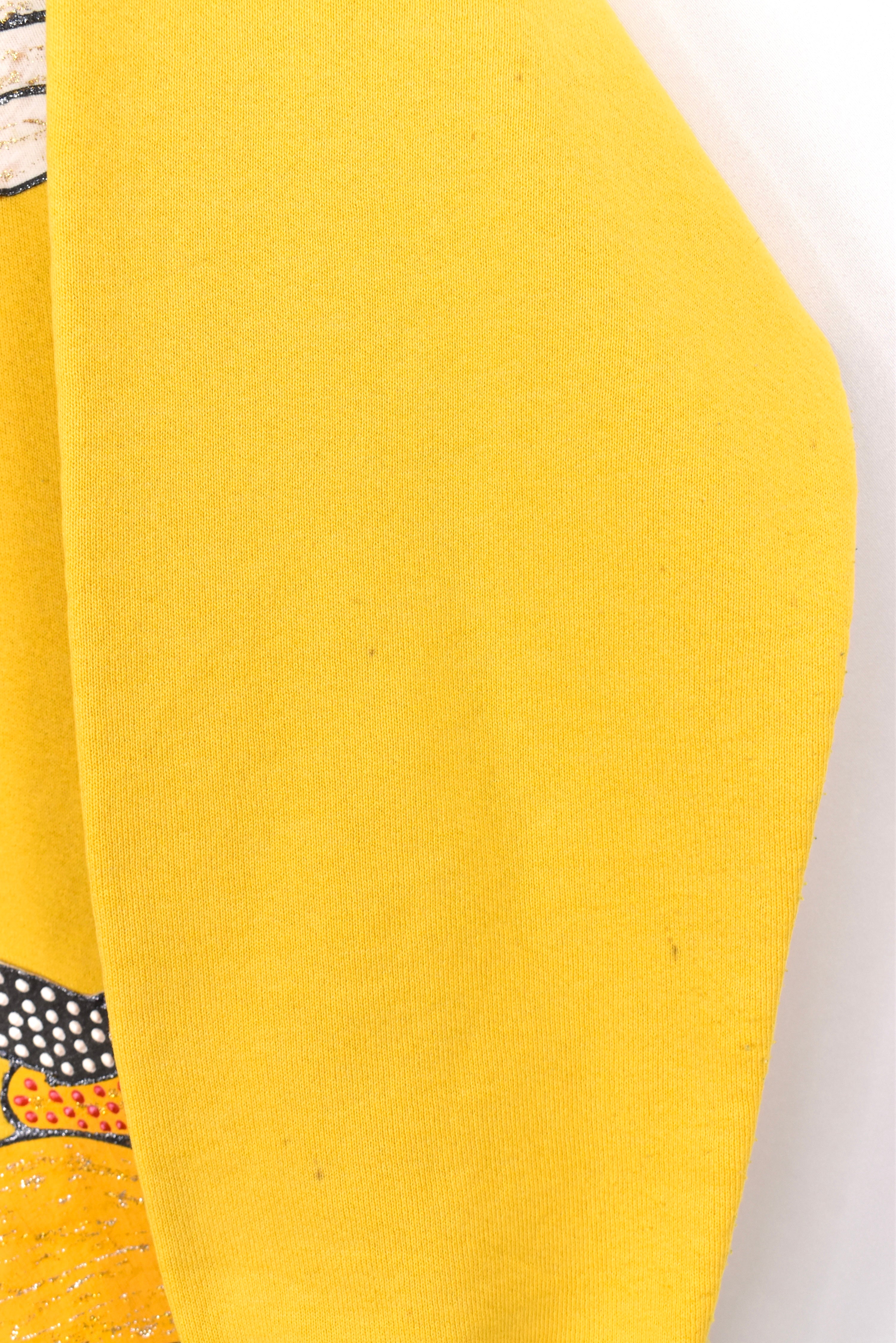 Custom Mickey Mouse sweatshirt, yellow graphic crewneck - AU S DISNEY / CARTOON