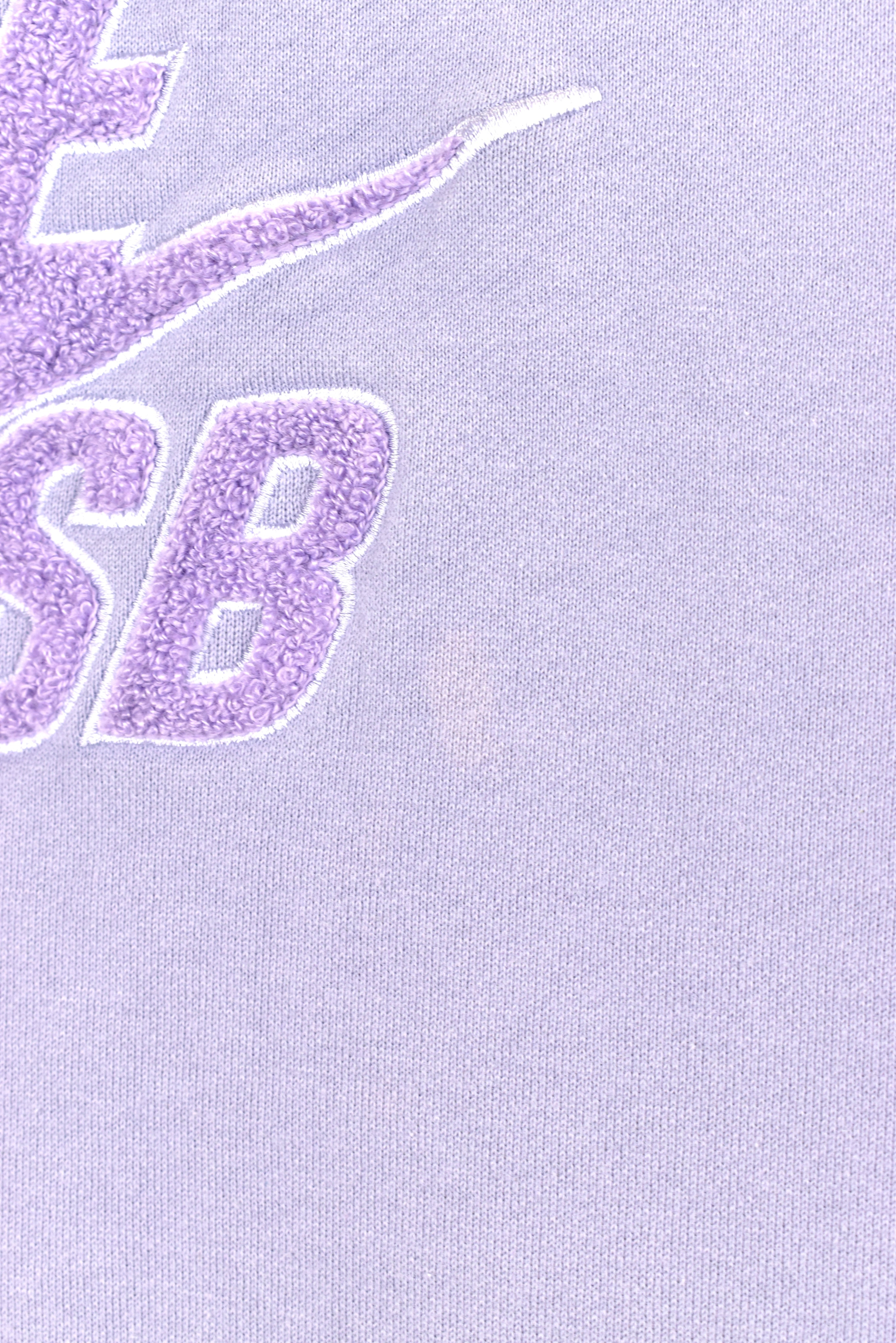 Women's vintage Nike hoodie, purple embroidered sweatshirt - AU Large NIKE