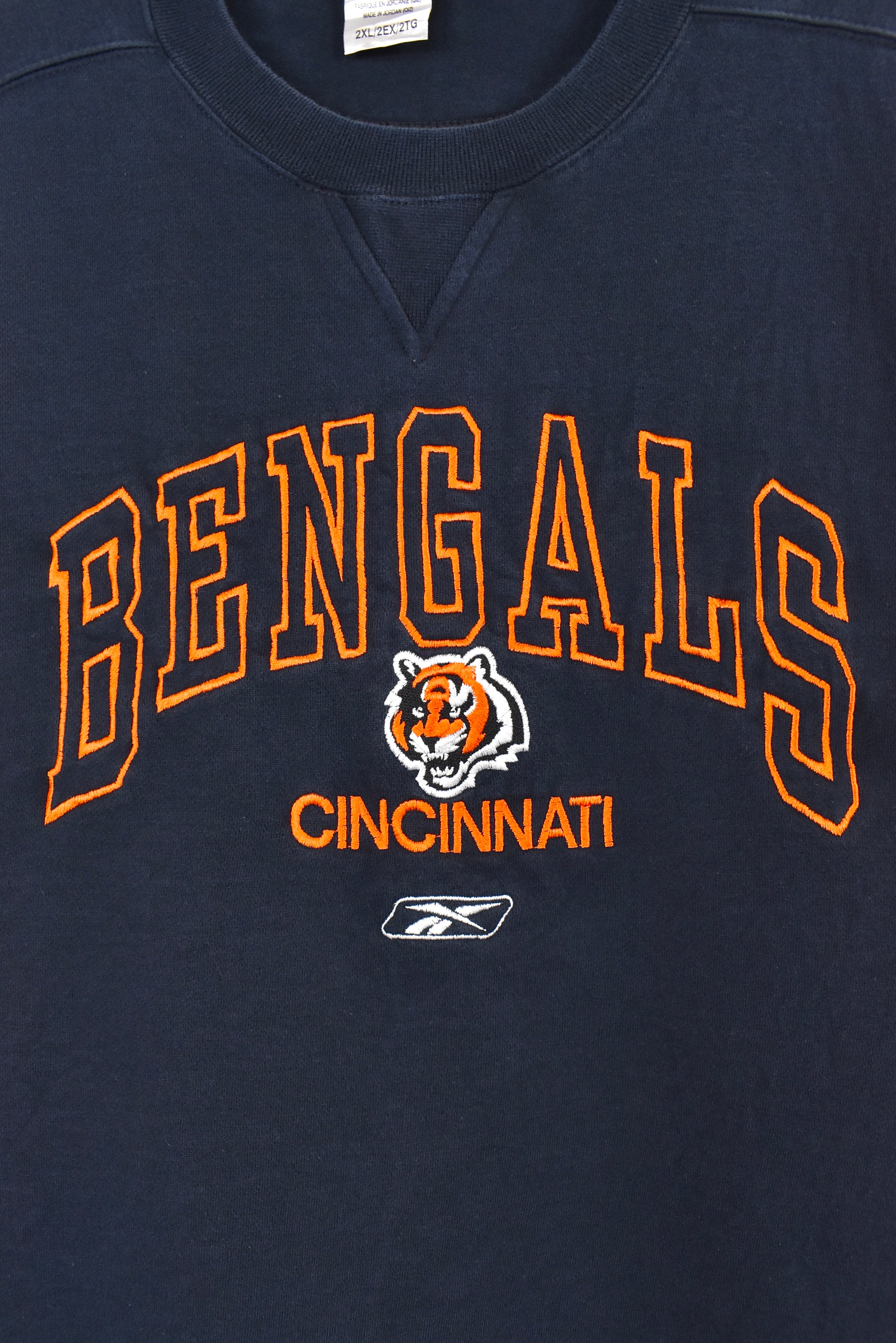 Vintage Cincinnati Bengals sweatshirt, navy blue embroidered crewneck - AU  XXXL