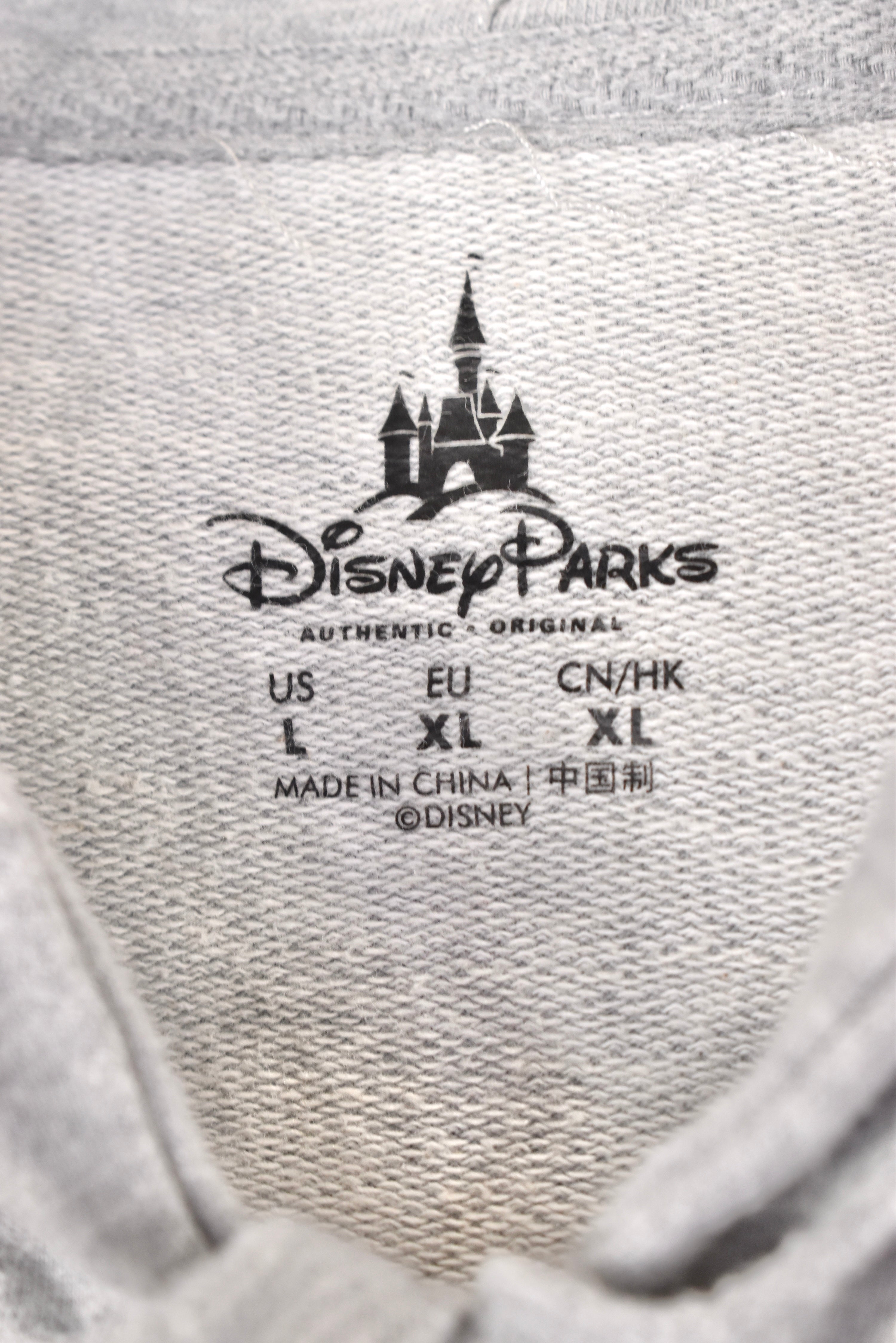 Women's modern Mickey Mouse hoodie, Disney grey embroidered sweatshirt - AU M DISNEY / CARTOON