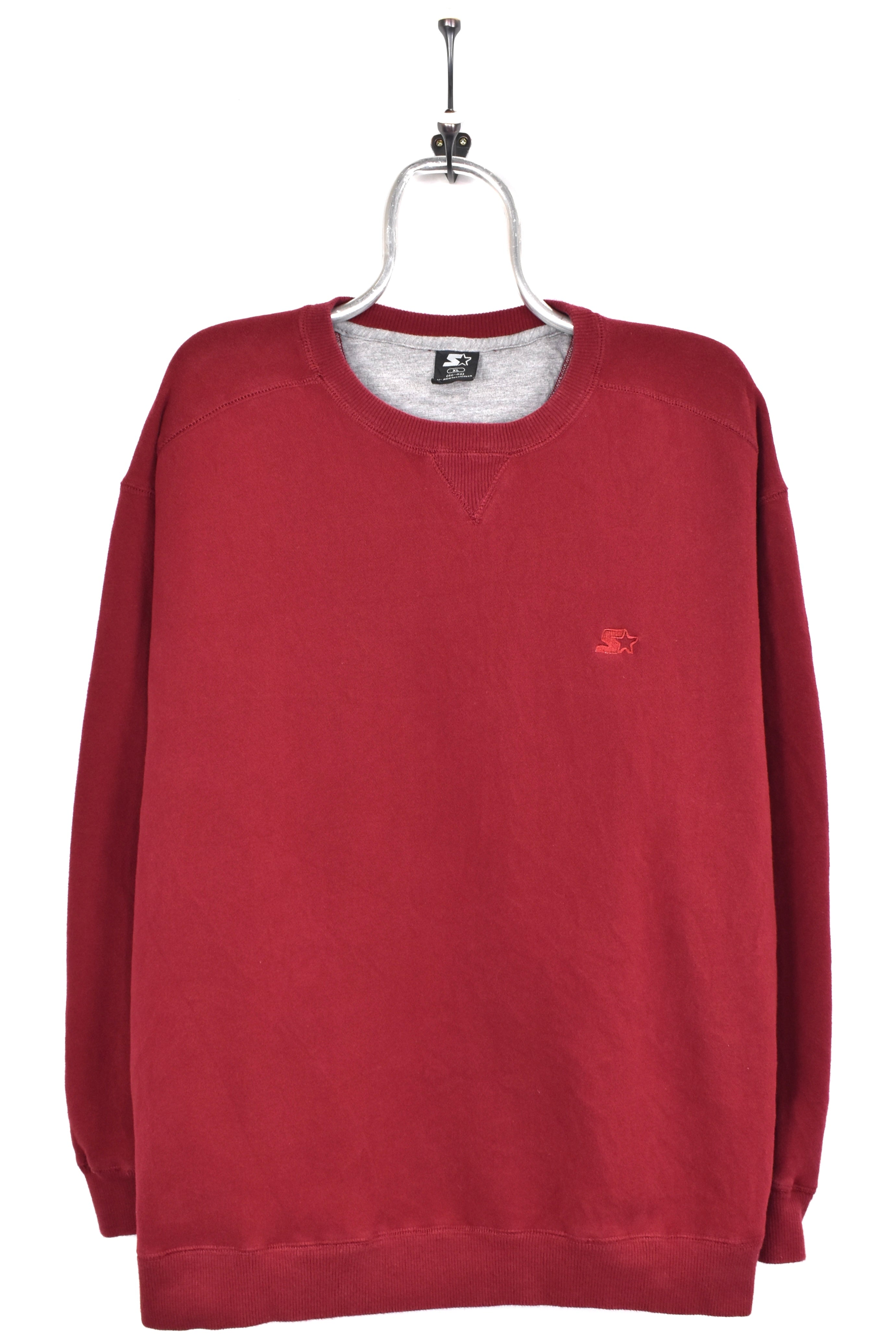 Vintage Starter sweatshirt, burgundy embroidered crewneck - AU XL STARTER