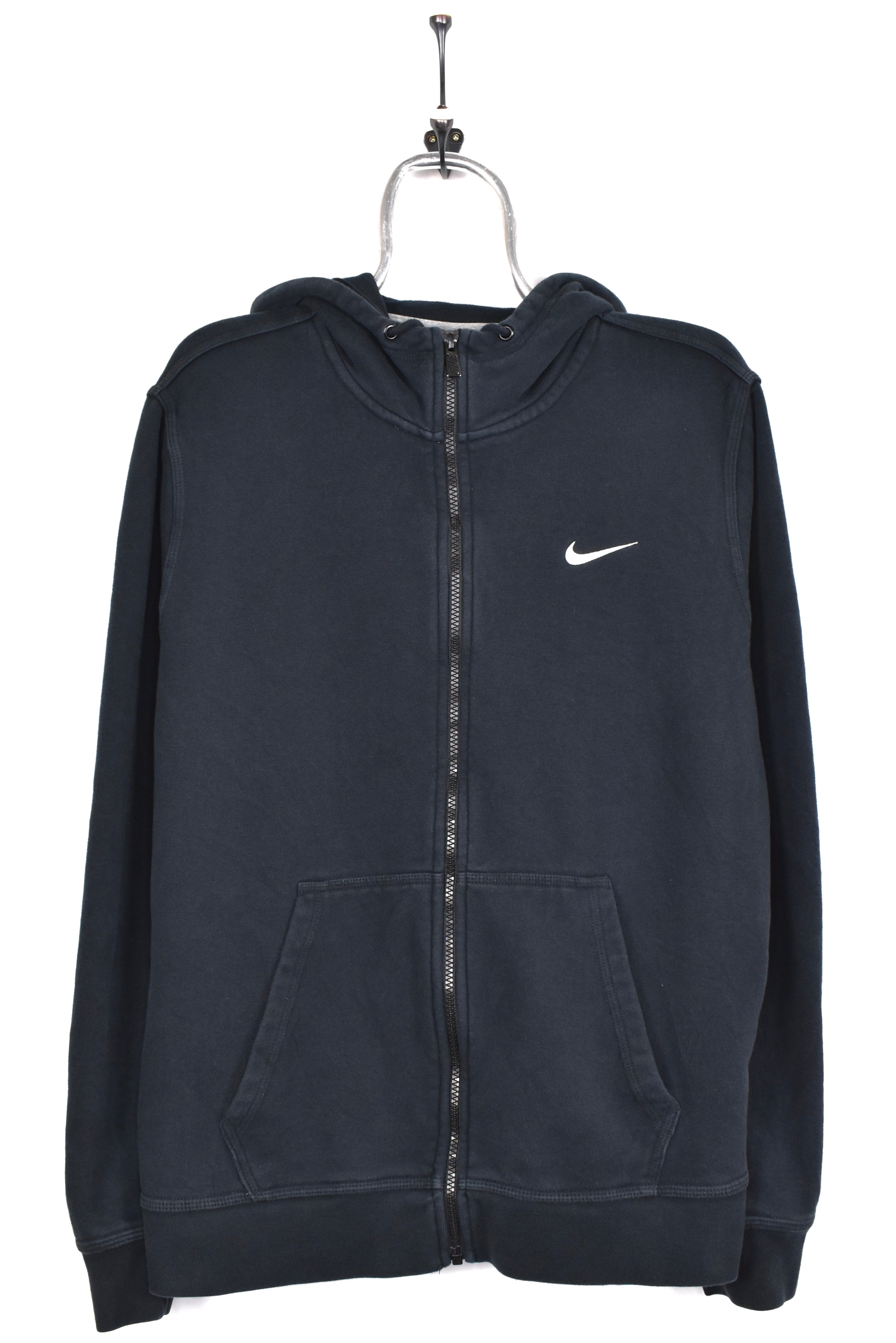 Vintage Nike hoodie, black embroidered sweatshirt - AU Large NIKE