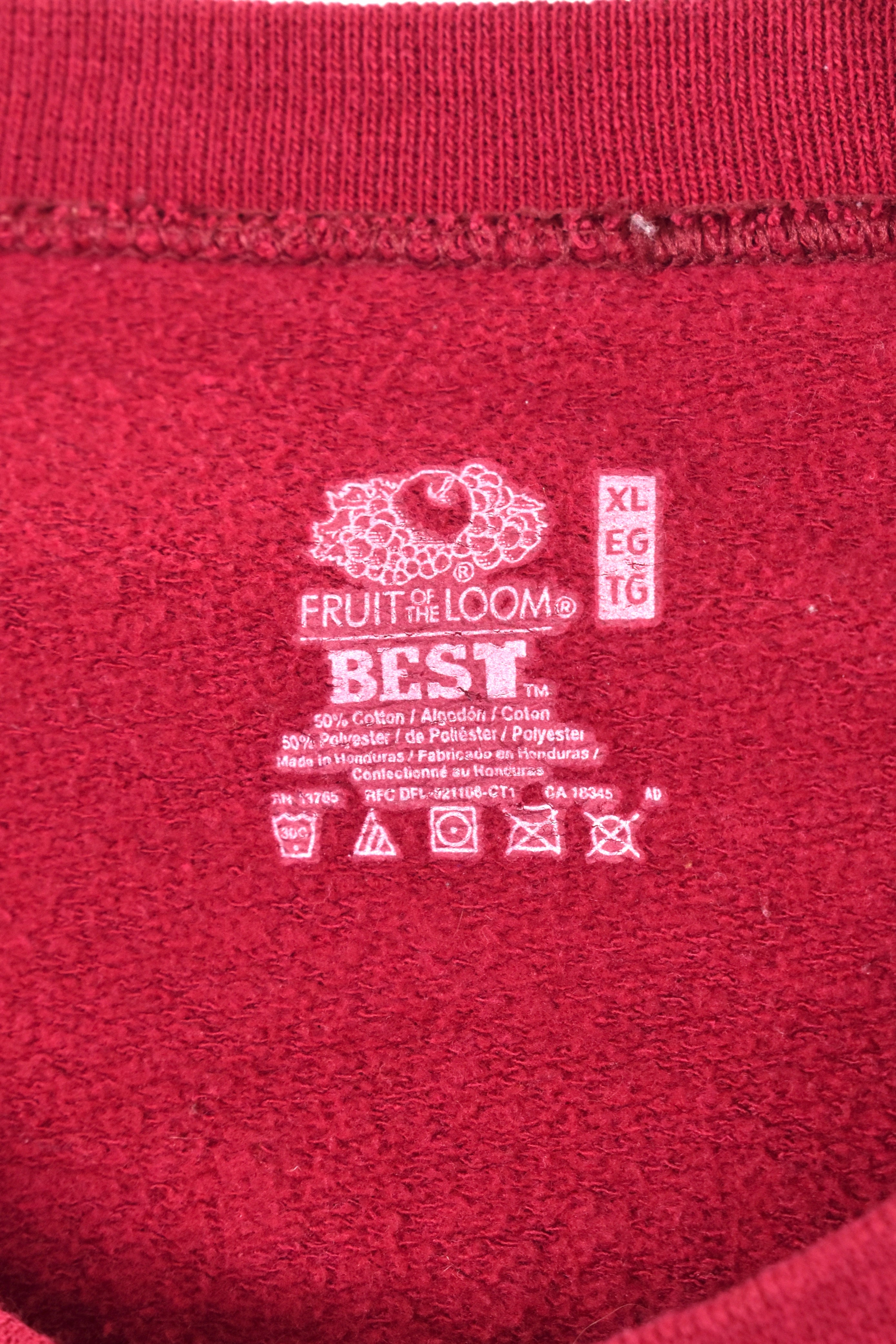 Vintage college football sweatshirt, burgundy graphic crewneck - AU Large COLLEGE
