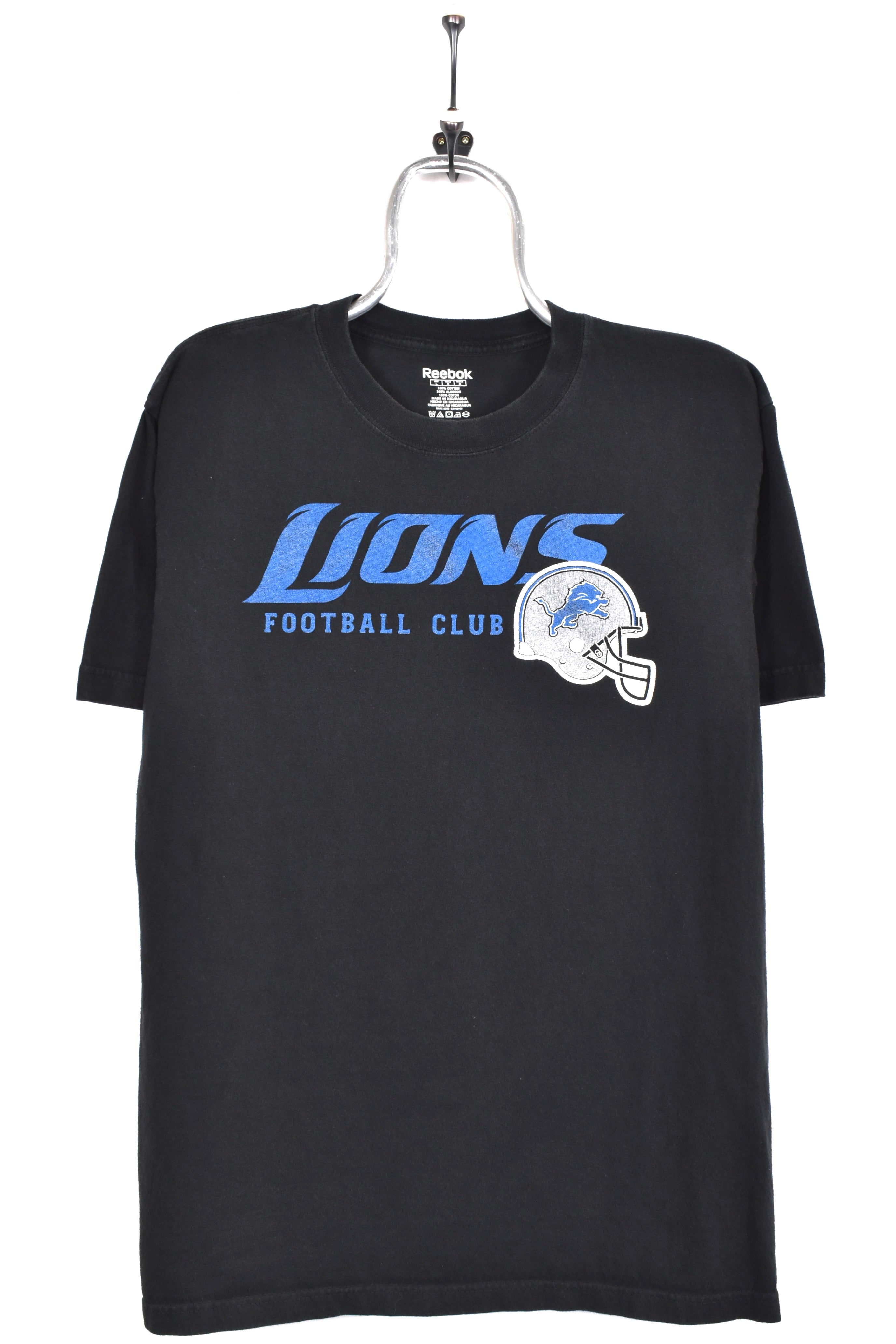 Vintage Detroit Lions shirt, NFL black graphic tee - AU Medium PRO SPORT
