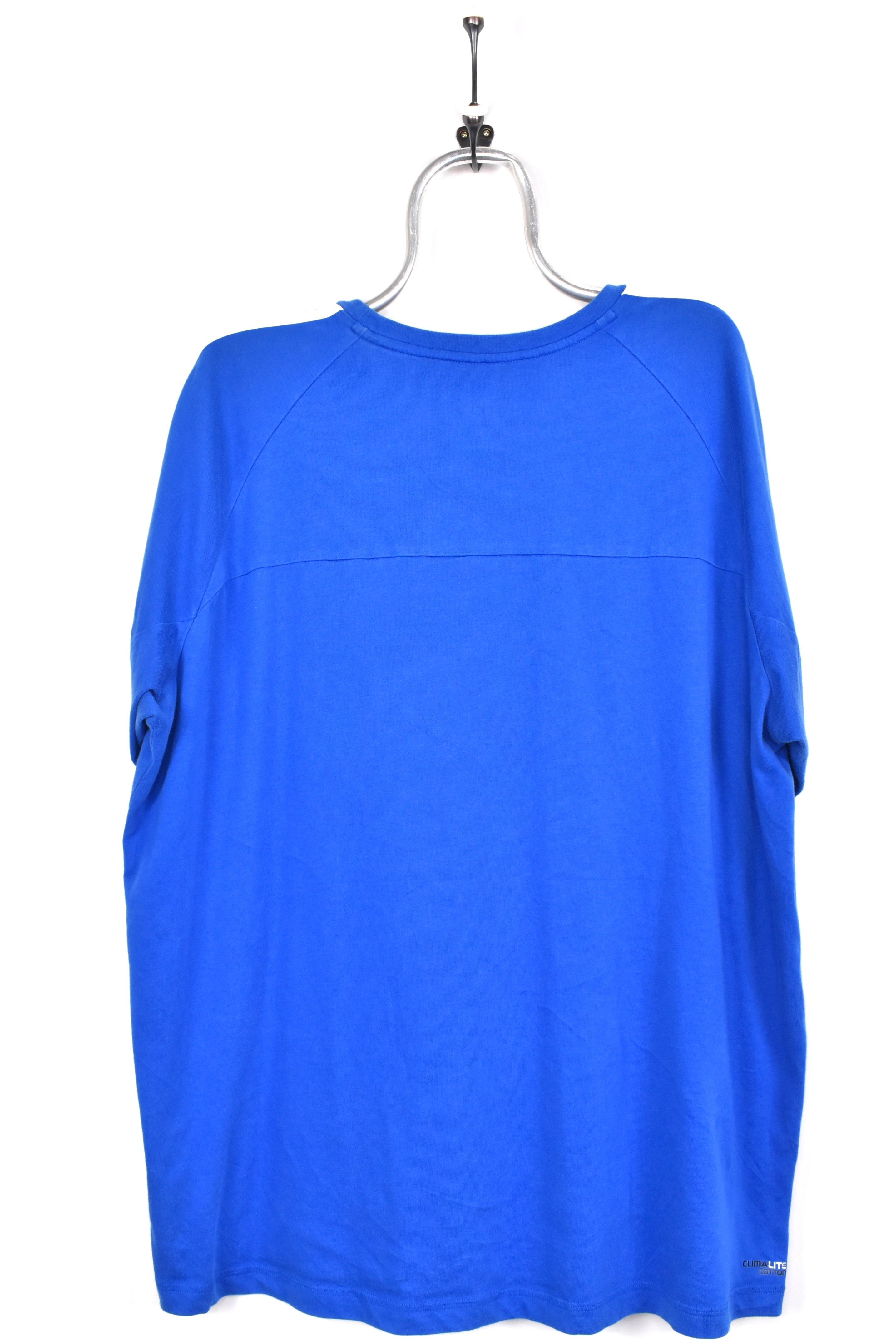 Vintage Adidas shirt, blue embroidered tee - AU XXL ADIDAS