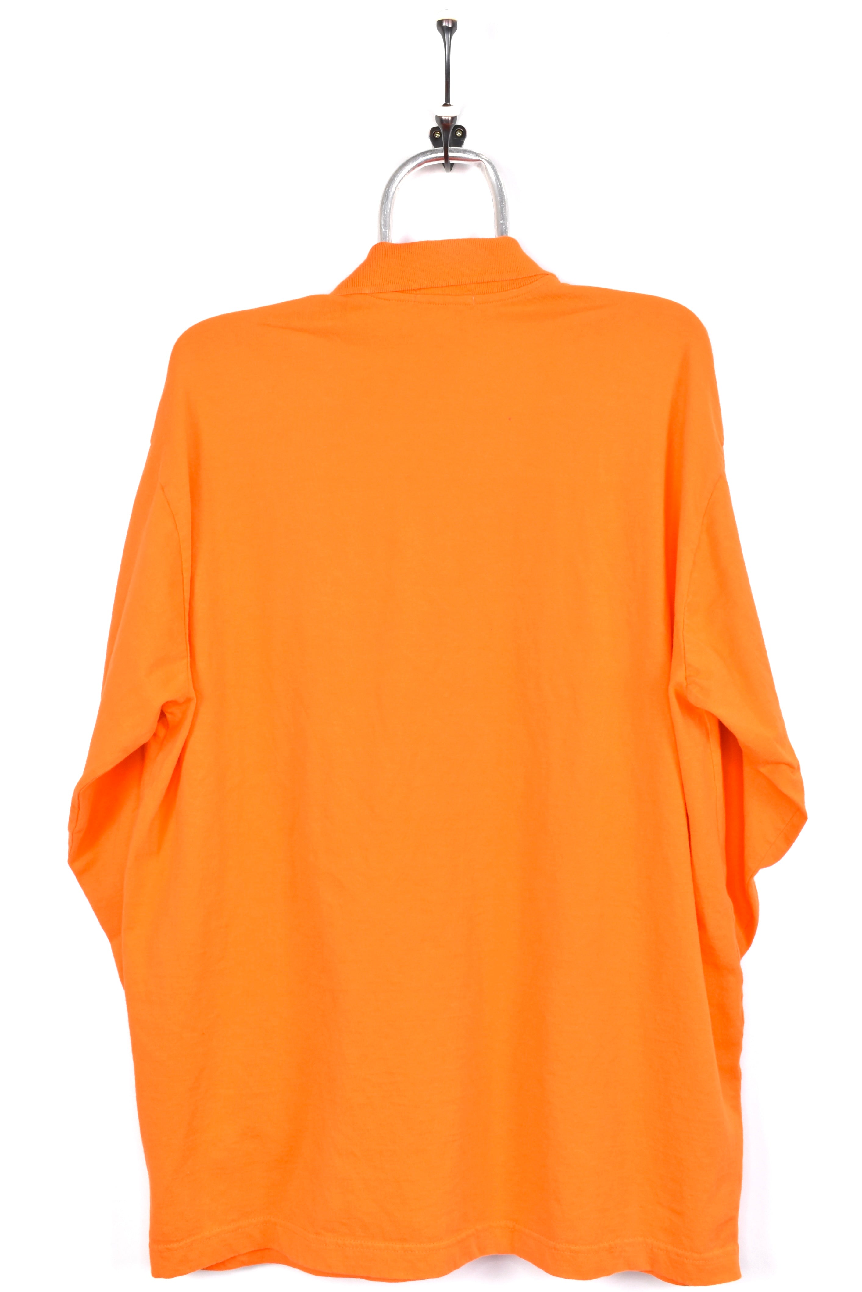 Vintage Fila polo shirt, orange long sleeve embroidered tee - AU XL FILA