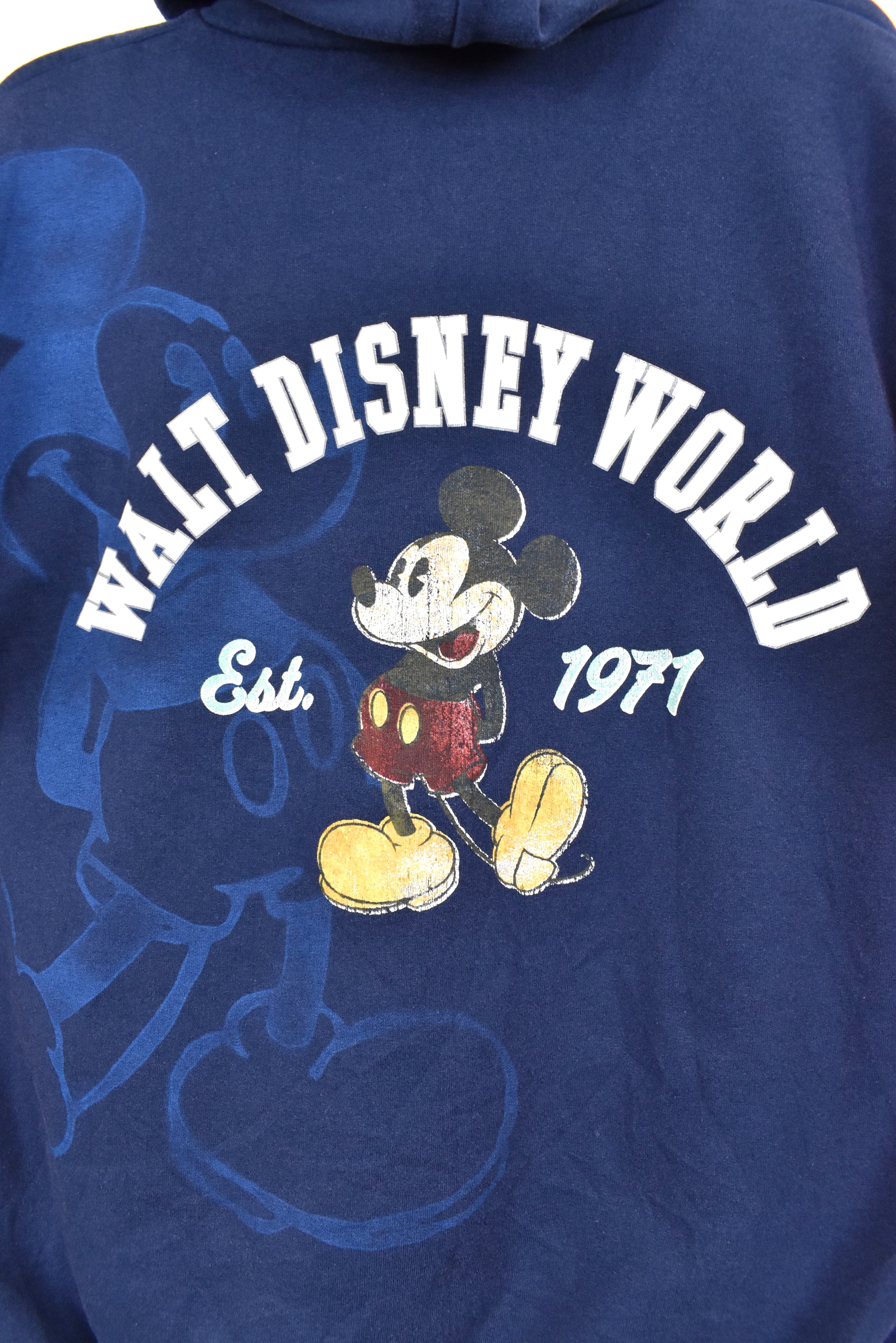 Vintage Mickey Mouse hoodie Disney navy blue graphic sweatshirt AU L