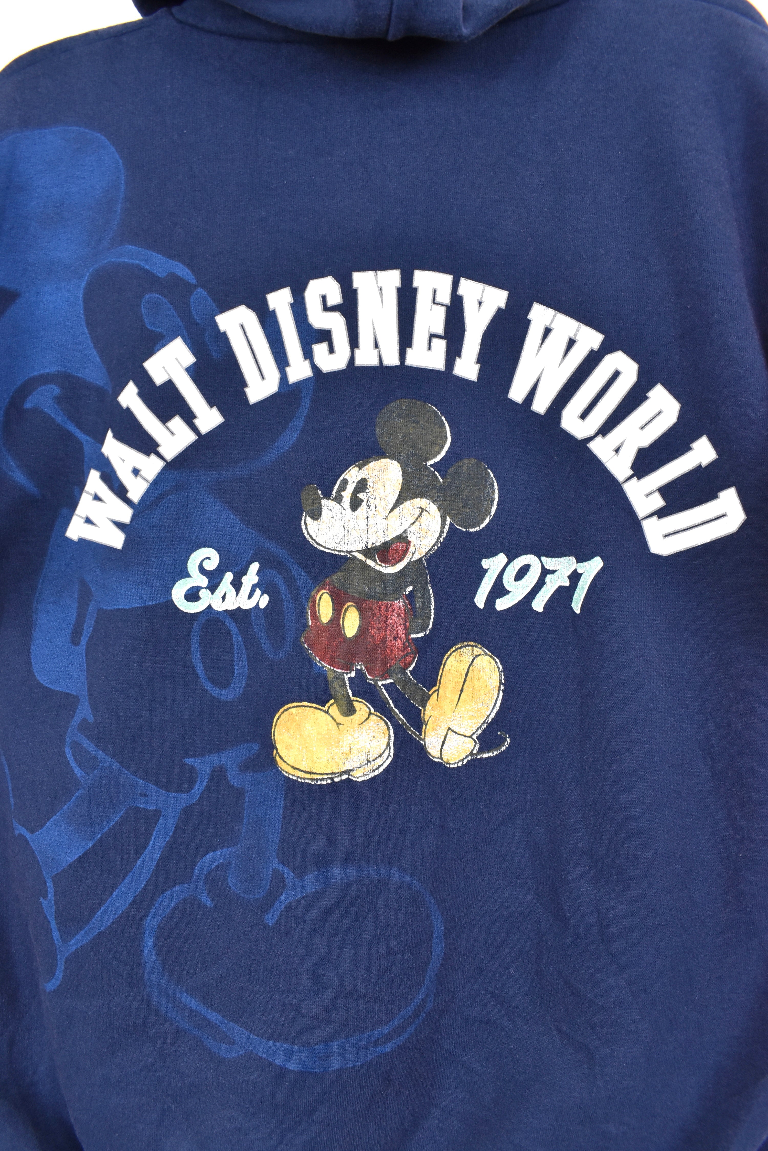 Vintage Mickey Mouse hoodie, Disney navy blue graphic sweatshirt - AU L DISNEY / CARTOON
