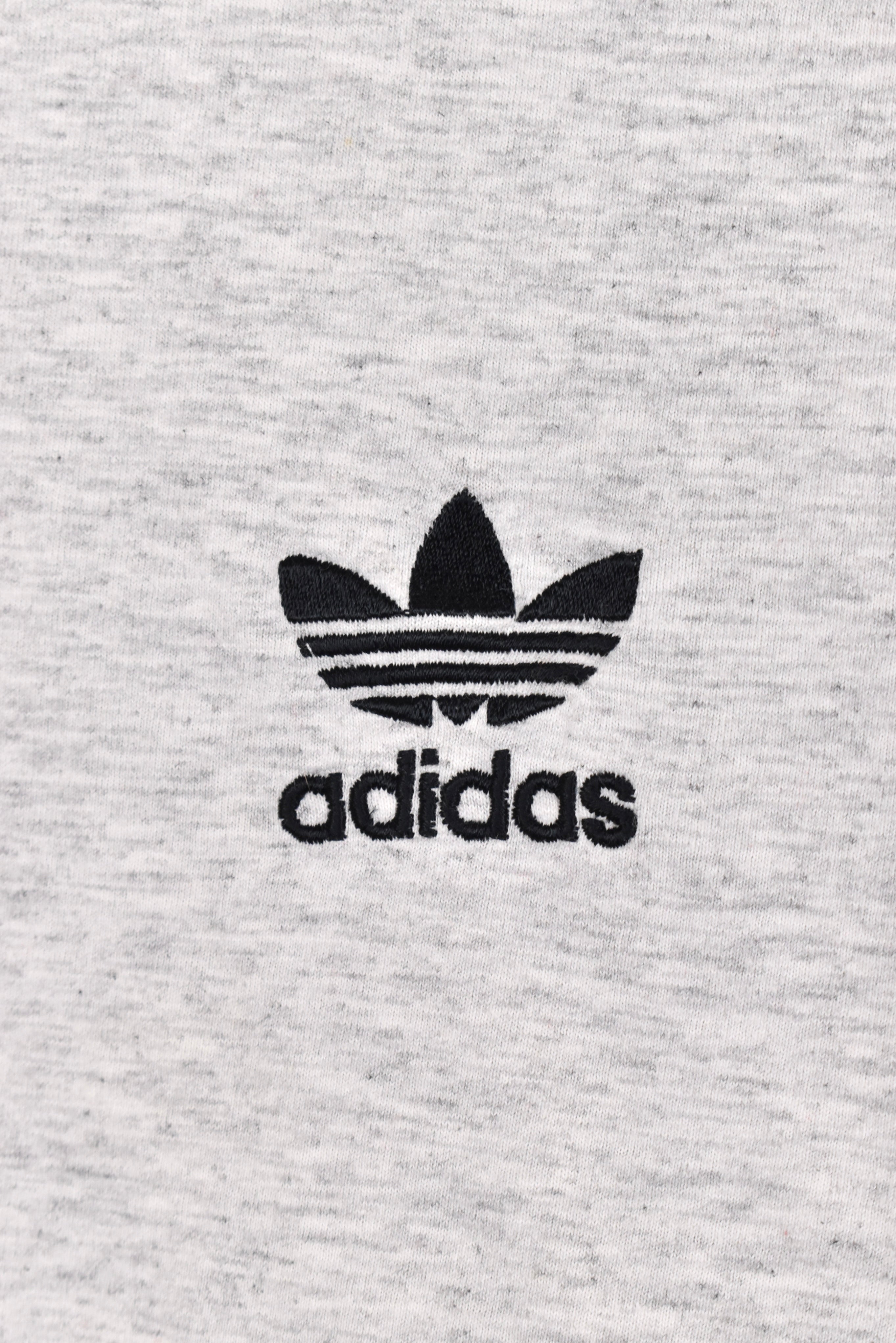 Vintage Adidas shirt, grey embroidered tee - AU XL ADIDAS