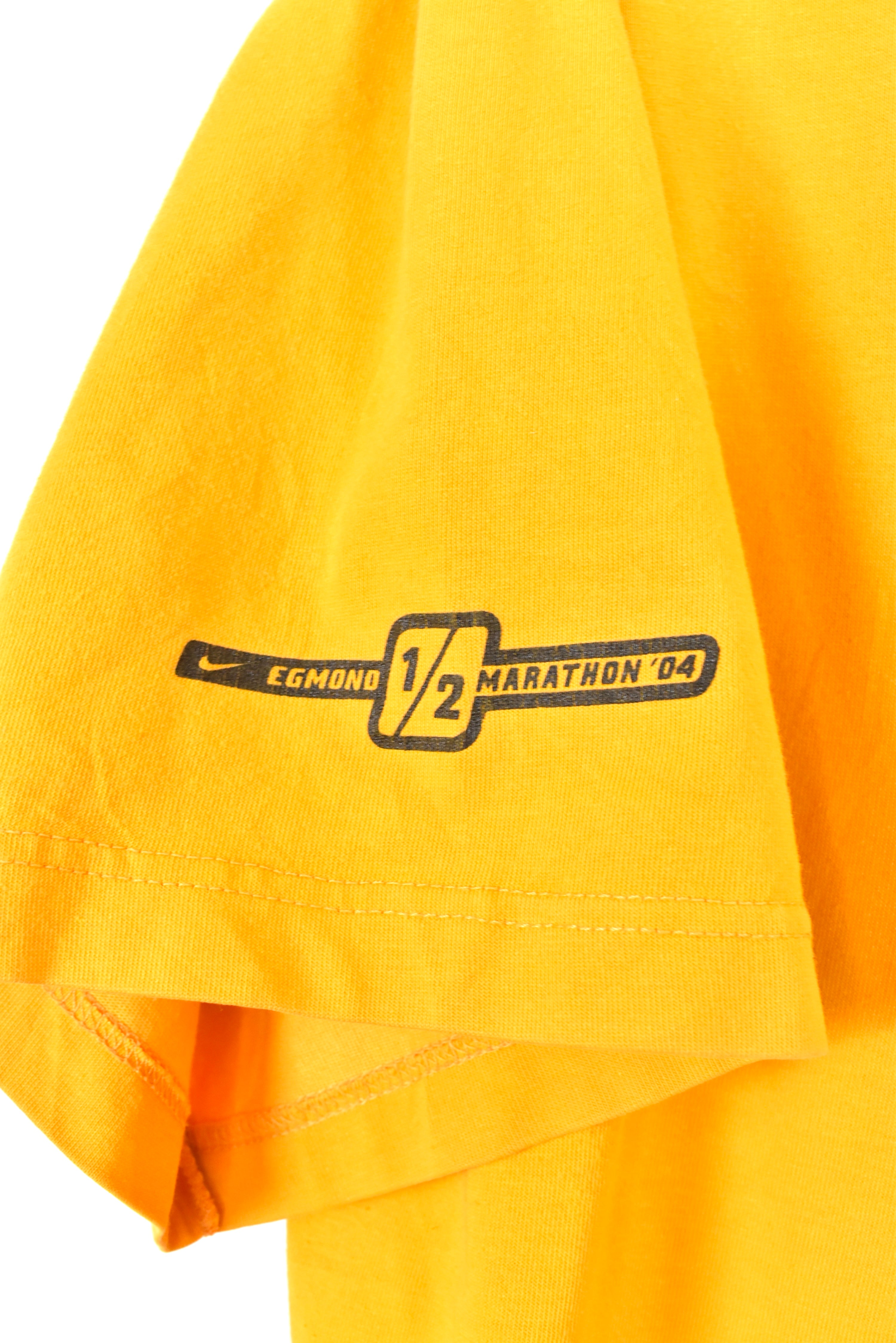 Vintage Nike shirt, Egmond marathon yellow graphic tee - AU XL NIKE