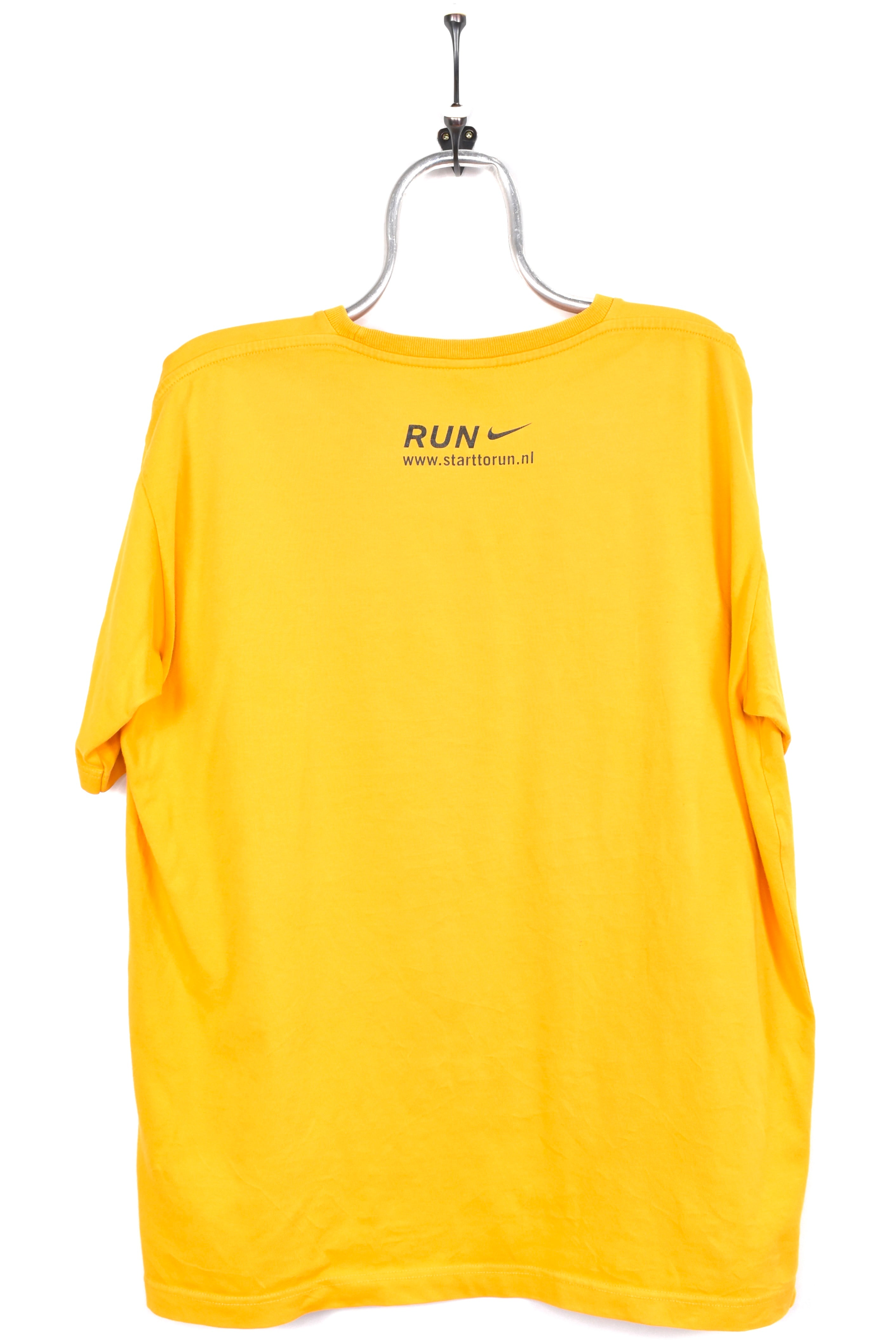 Vintage Nike shirt, Egmond marathon yellow graphic tee - AU XL NIKE