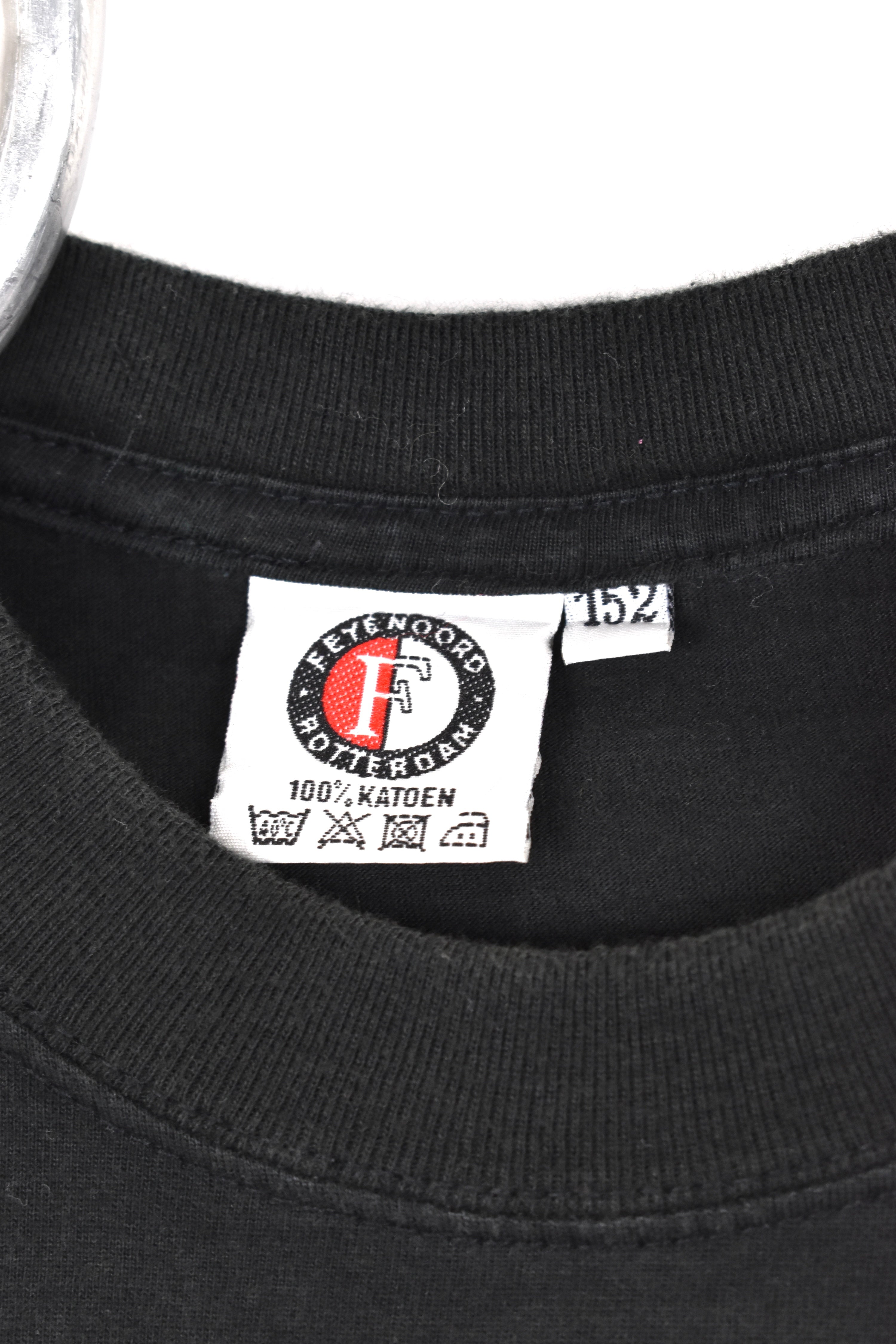 Vintage Feyenoord Rotterdam shirt, 1999 soccer black graphic tee - AU XS PRO SPORT