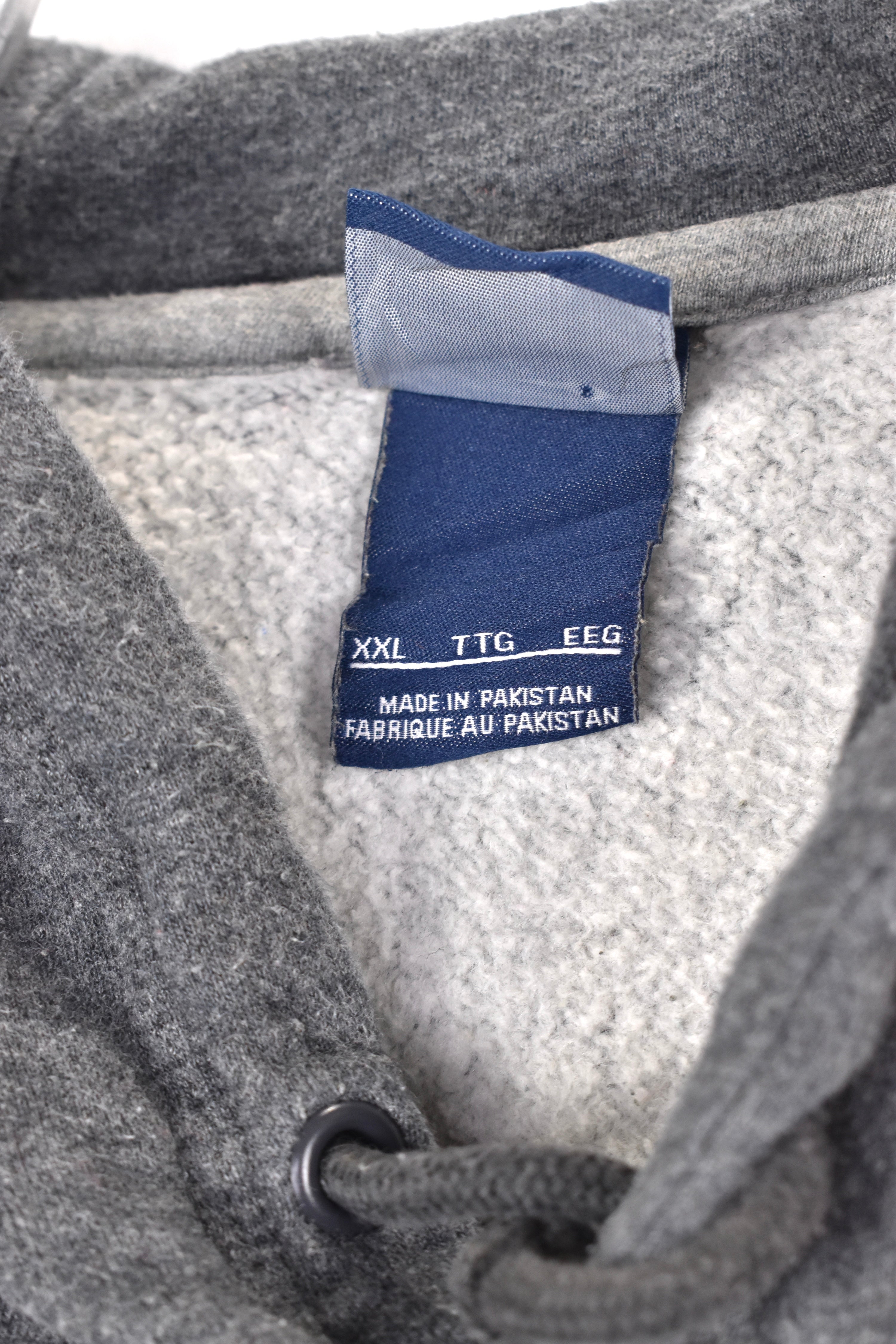 Vintage Nike hoodie, grey embroidered sweatshirt - AU XXL NIKE