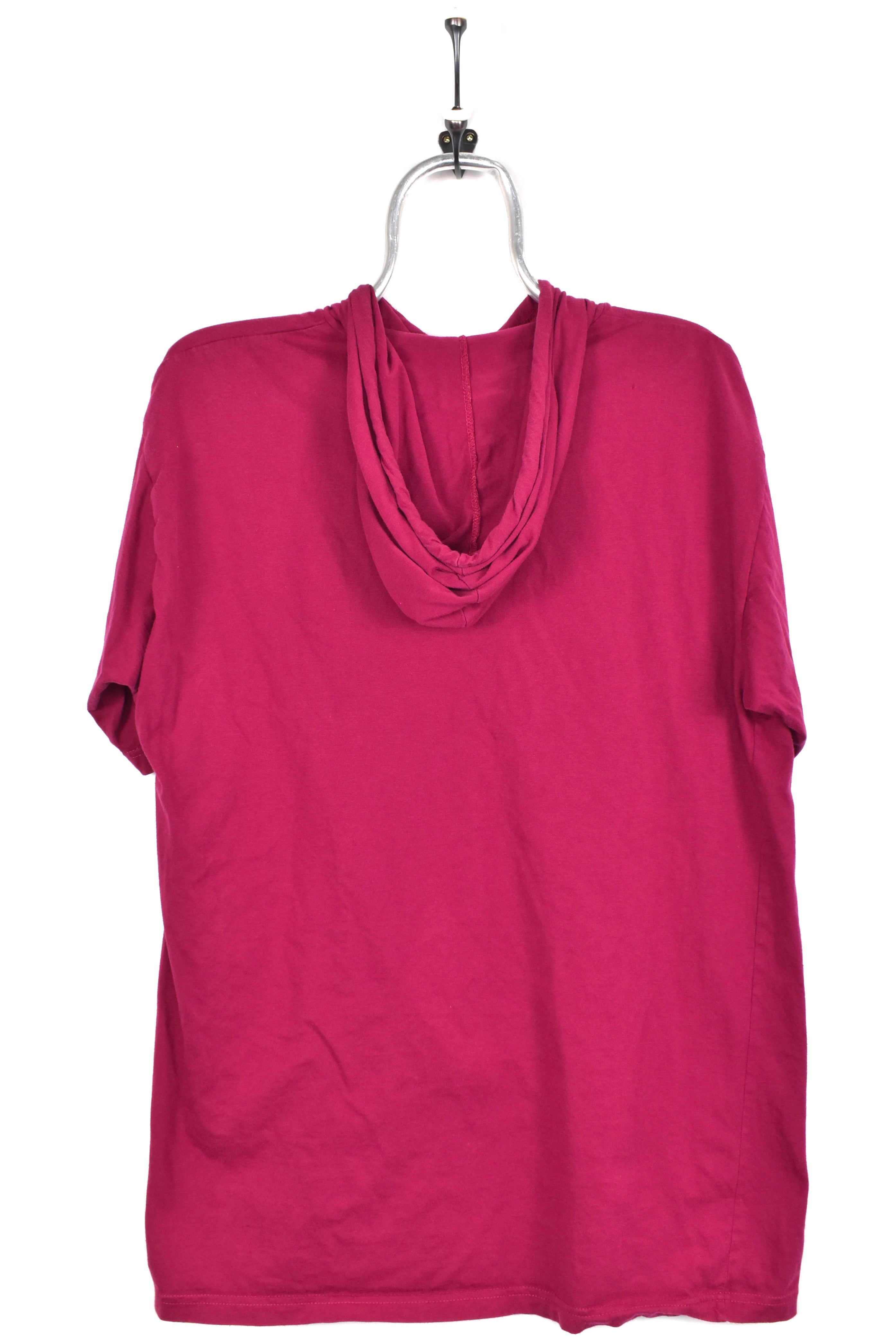 Vintage Nike shirt, 80's burgundy embroidered hooded tee - AU L NIKE