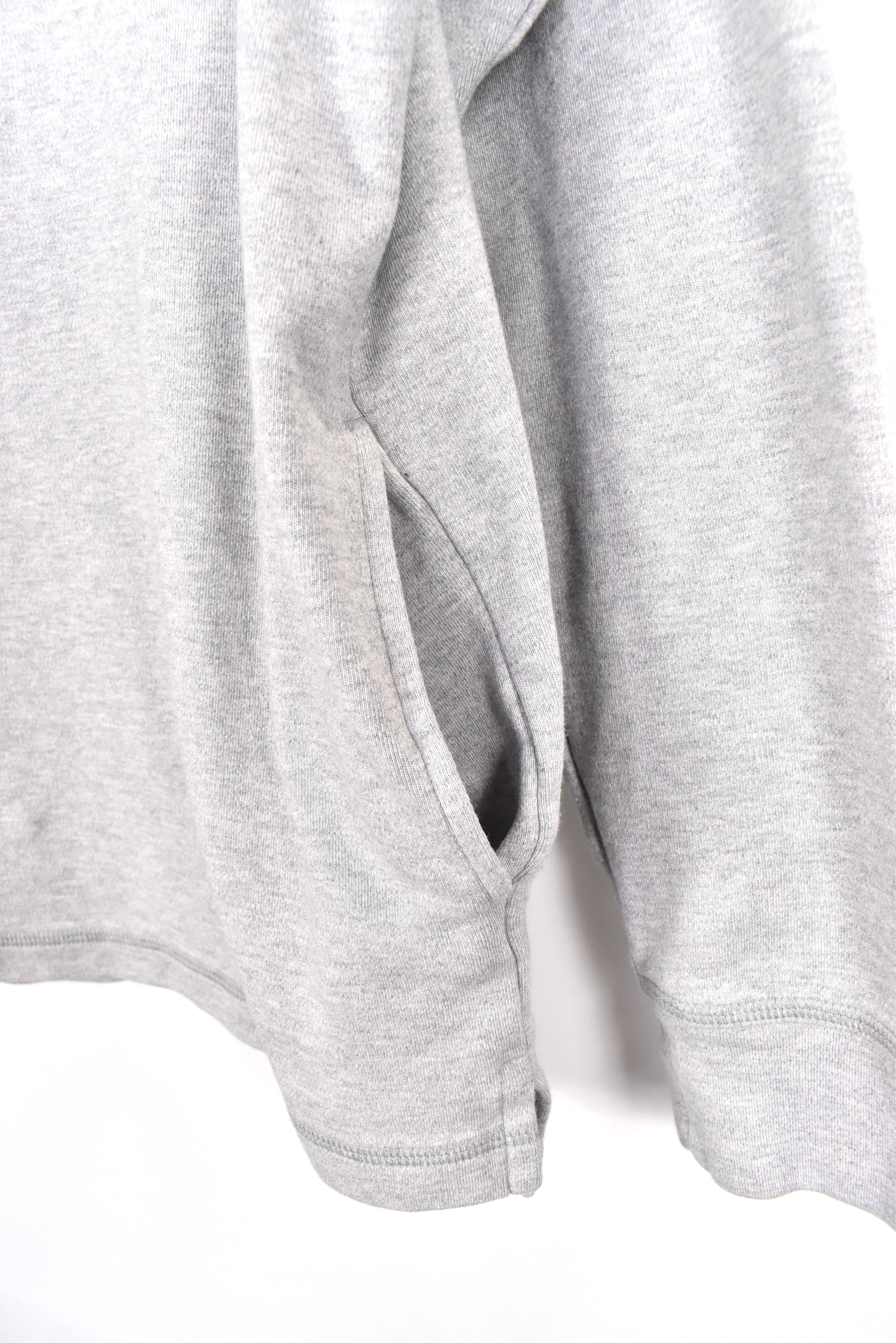 Vintage Lacoste sweatshirt, grey embroidered 1/4 zip jumper - AU L LACOSTE