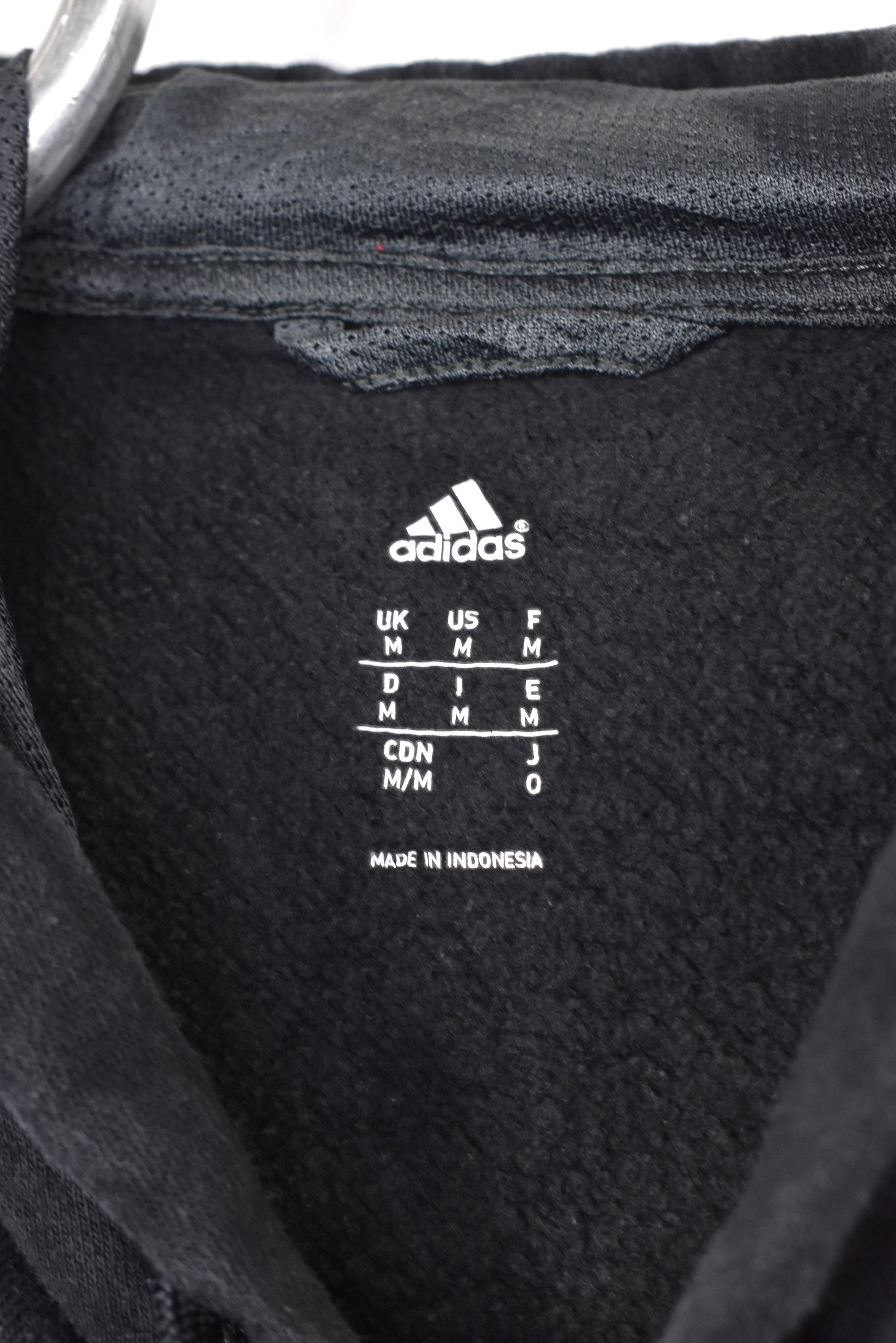 Vintage Adidas hoodie, black embroidered sweatshirt - AU Large ADIDAS