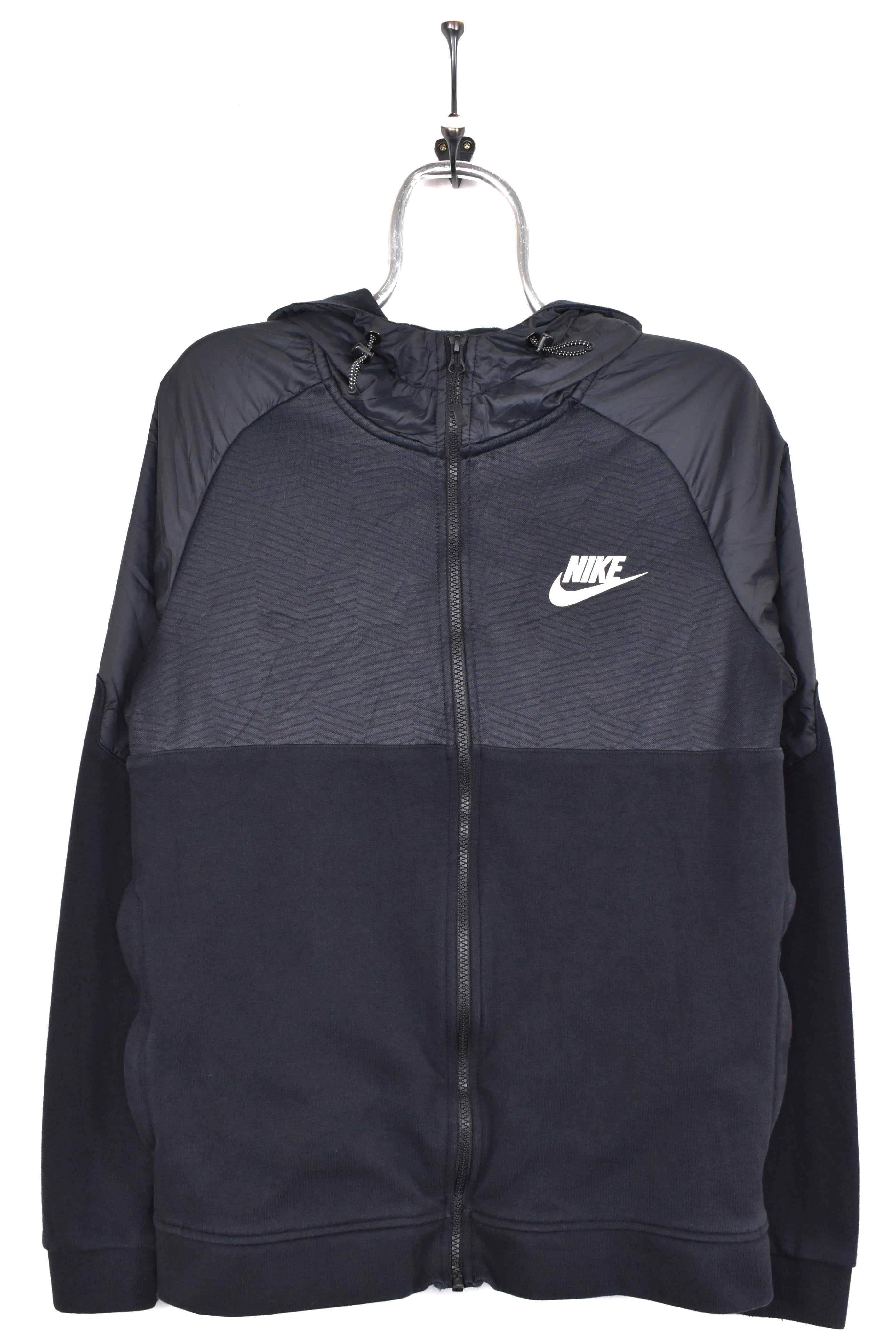 Vintage Nike hoodie, black heavy graphic sweatshirt - AU Medium NIKE