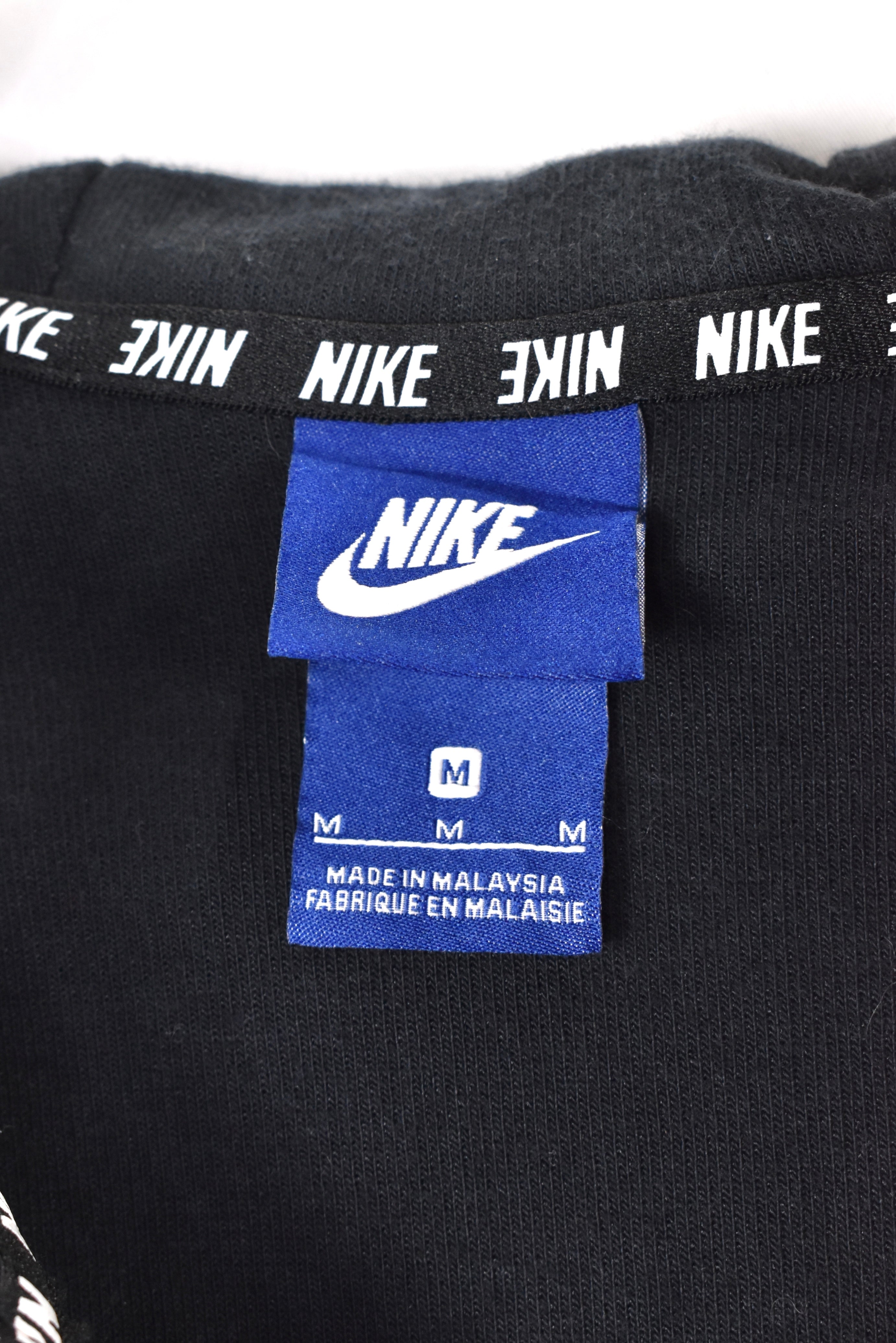 Vintage Nike hoodie, black heavy graphic sweatshirt - AU Medium NIKE