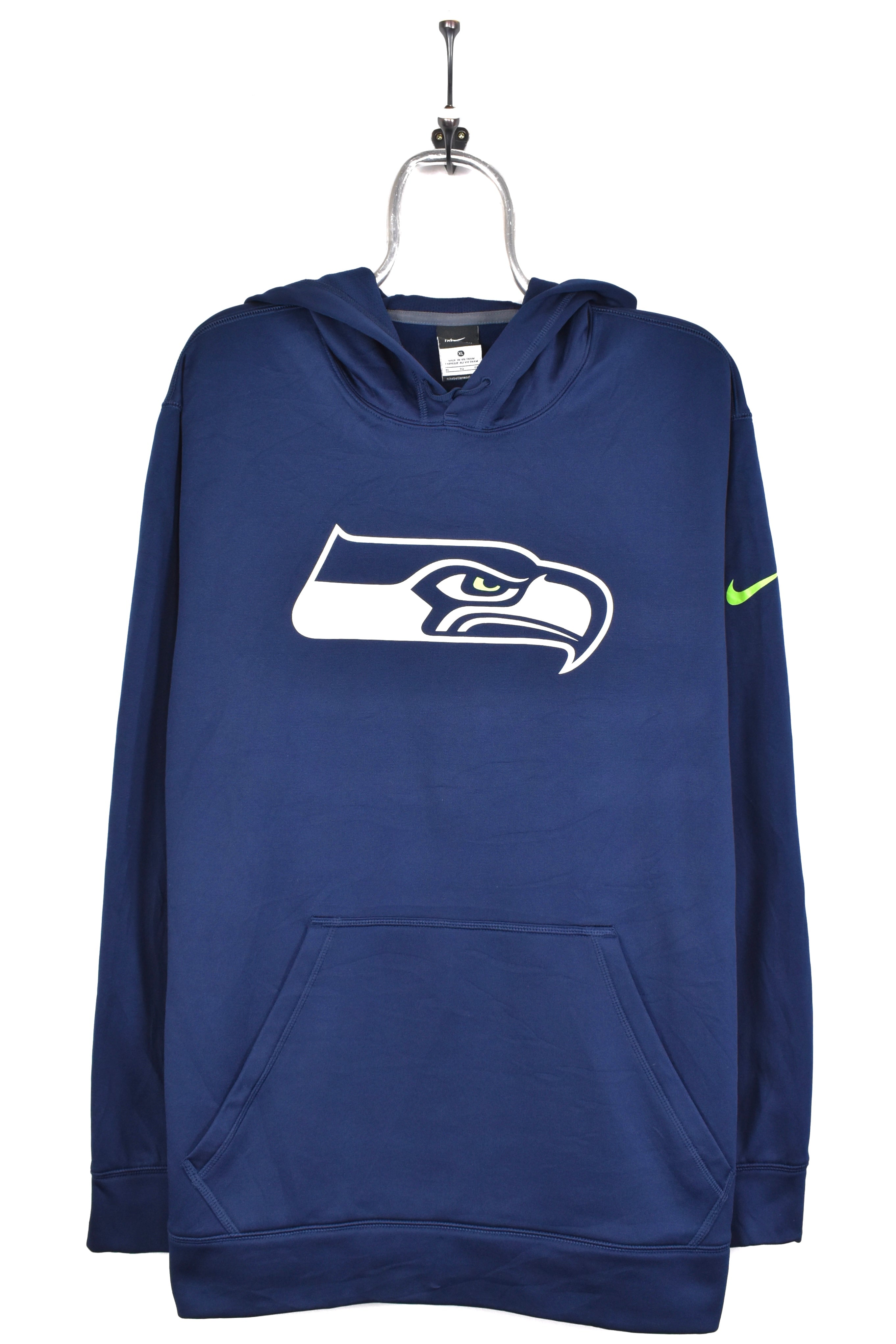 Vintage Seattle Seahawks hoodie, NFL navy blue graphic sweatshirt - AU XL PRO SPORT