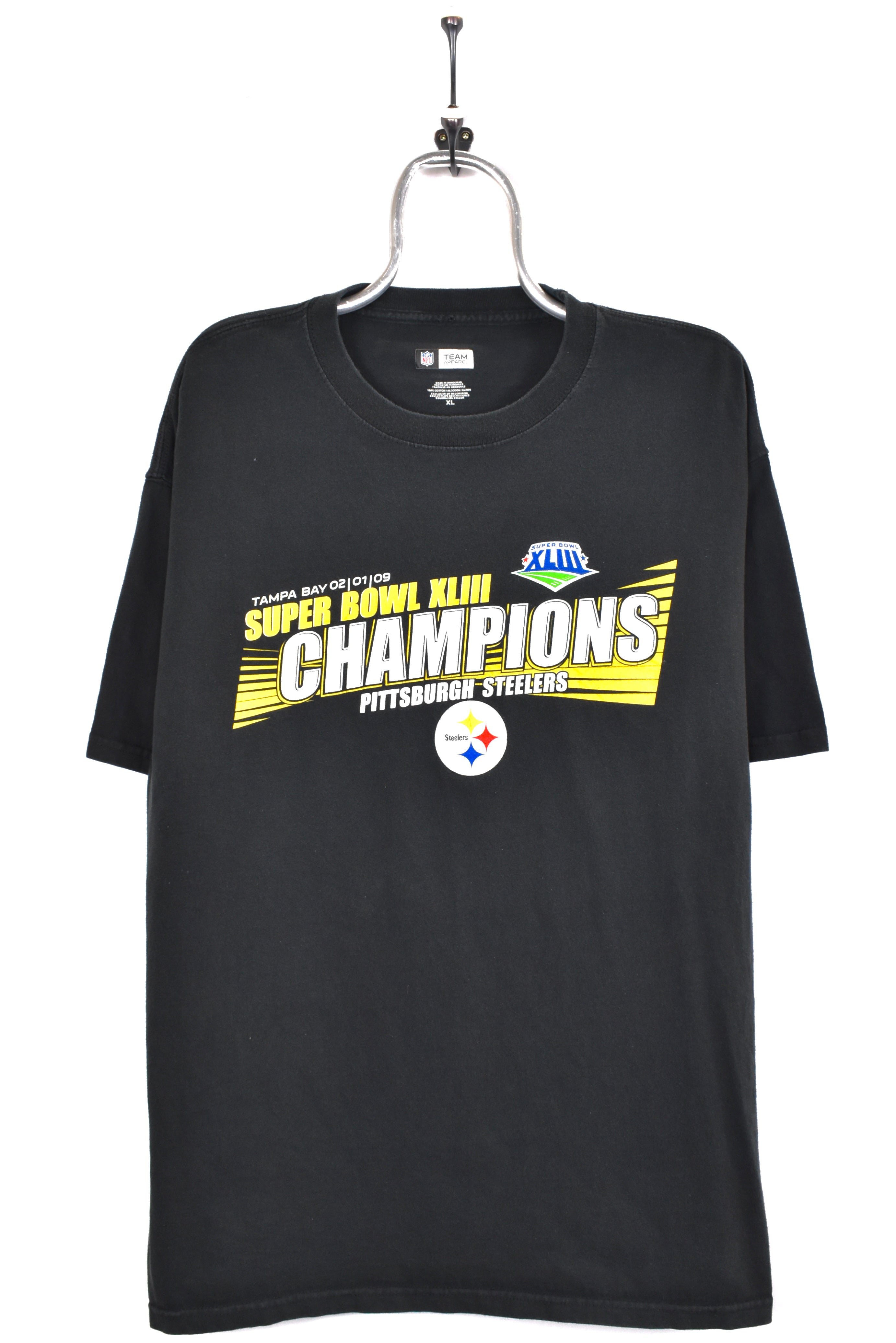 Modern Pittsburgh Steelers shirt, NFL Superbowl black graphic tee - AU XL PRO SPORT