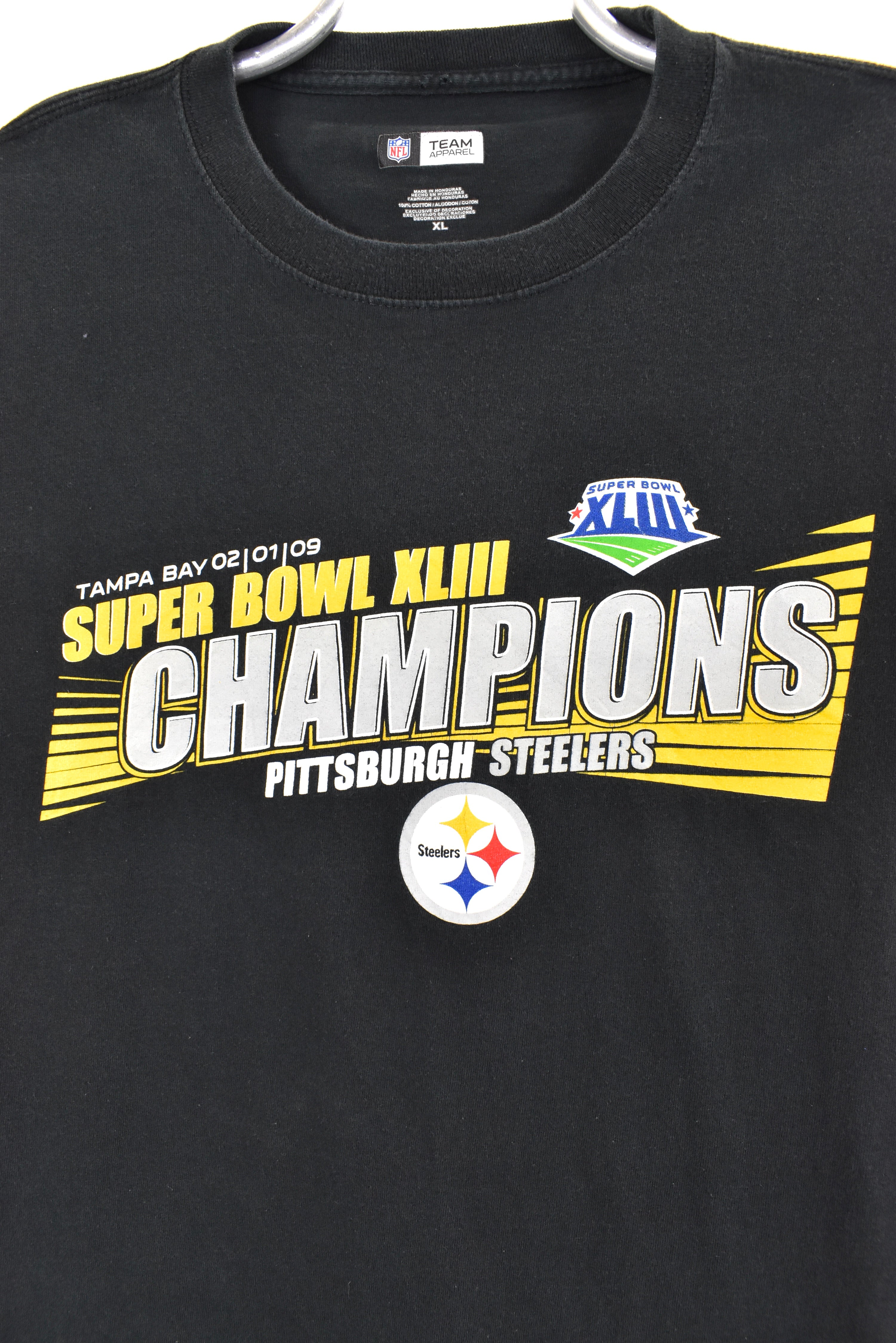 Modern Pittsburgh Steelers shirt, NFL Superbowl black graphic tee - AU XL PRO SPORT