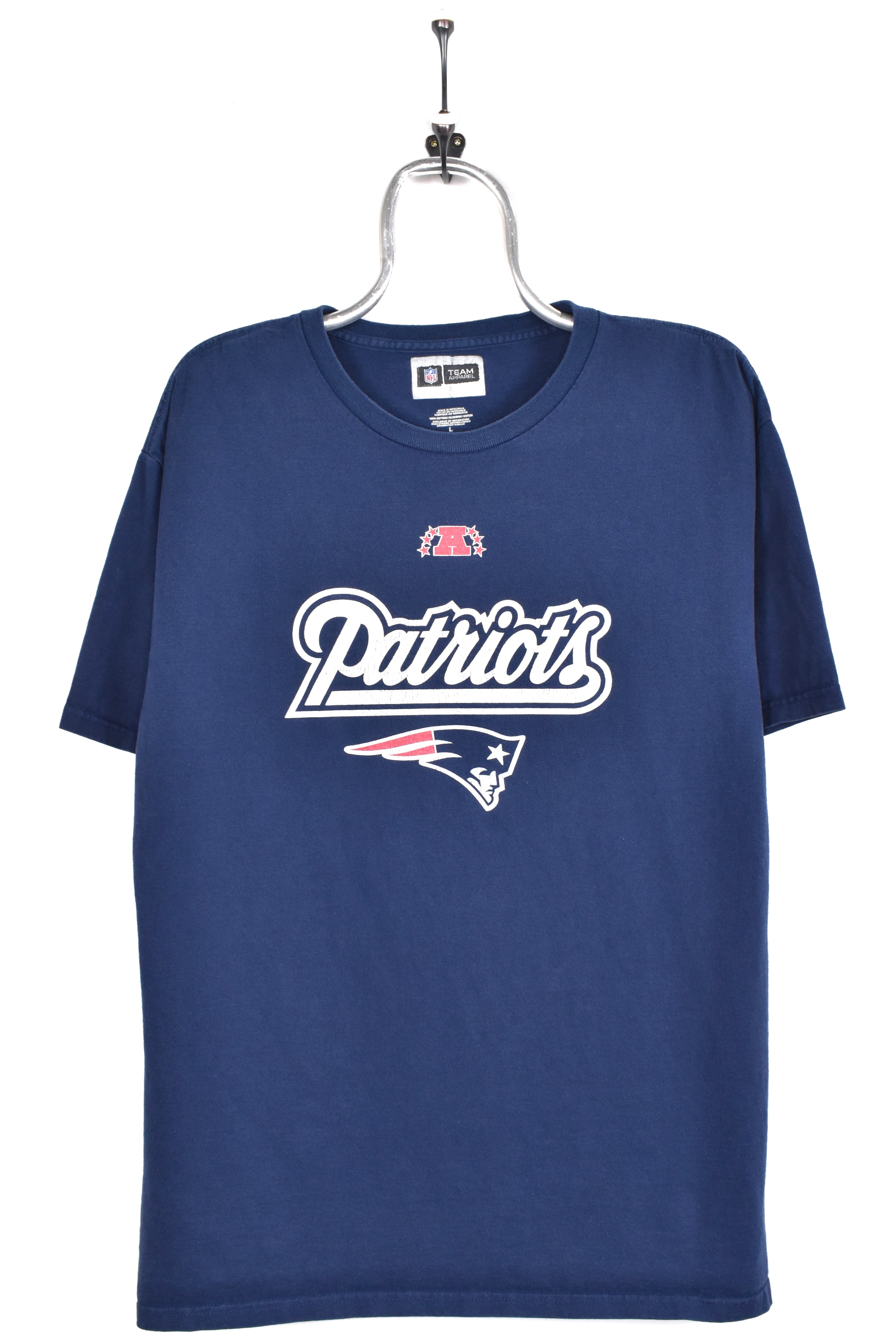 Vintage New England Patriots shirt, NFL navy blue graphic tee - AU Large PRO SPORT
