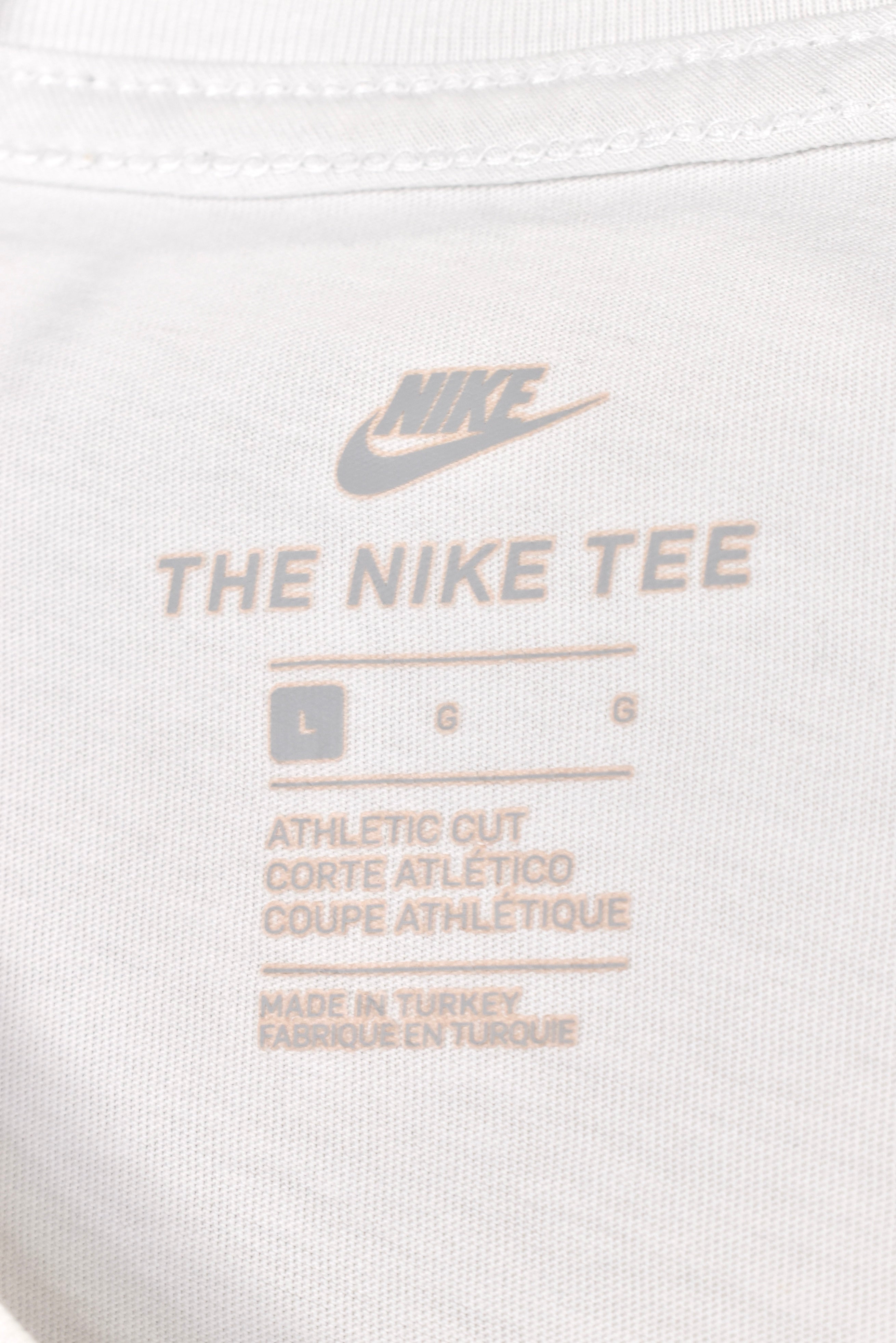 Modern Nike Air shirt, white graphic tee - AU Medium NIKE