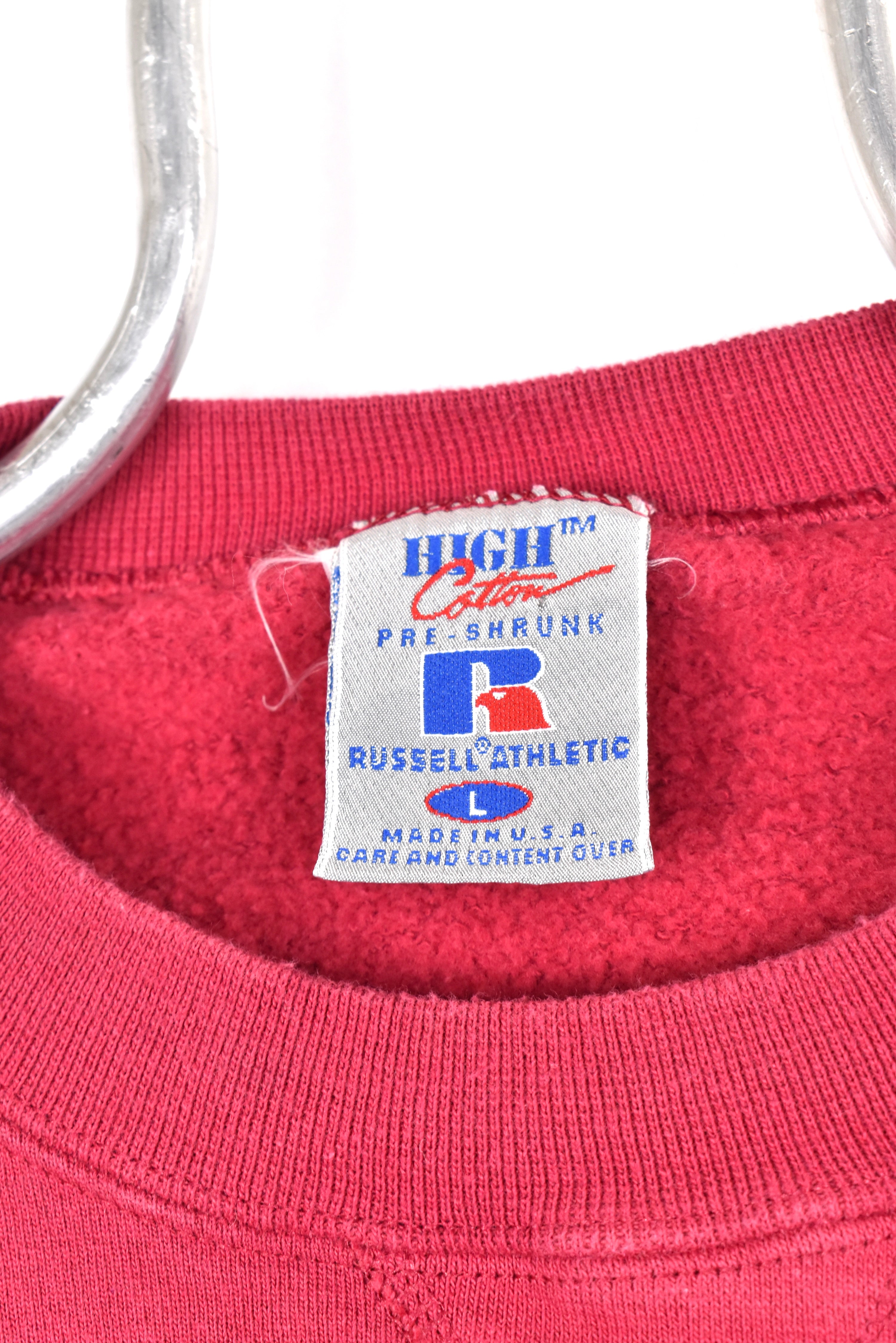 Vintage Russell Athletic sweatshirt, red blank crewneck - AU XL OTHER