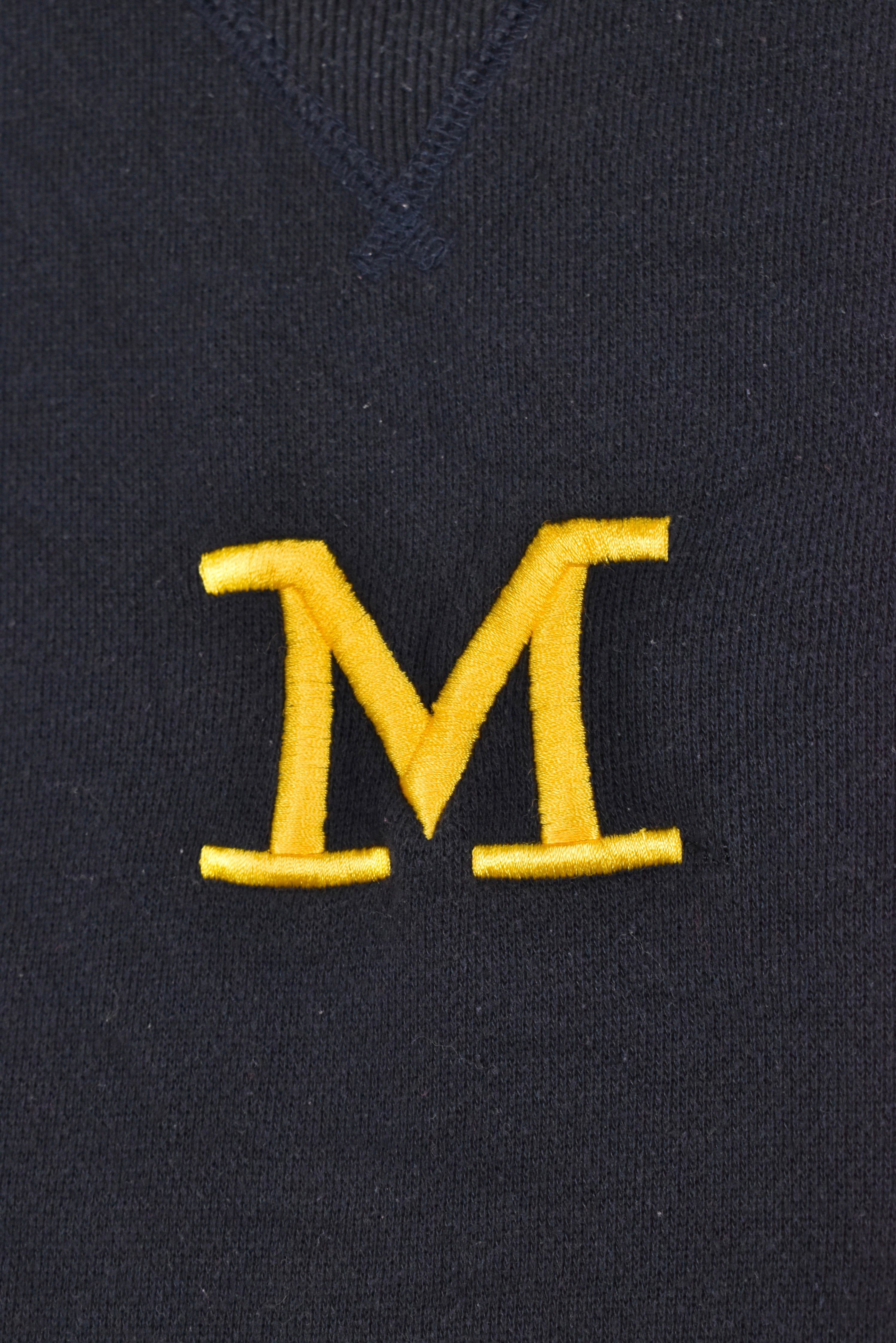 Vintage University of Michigan sweatshirt, black embroidered crewneck - AU L COLLEGE
