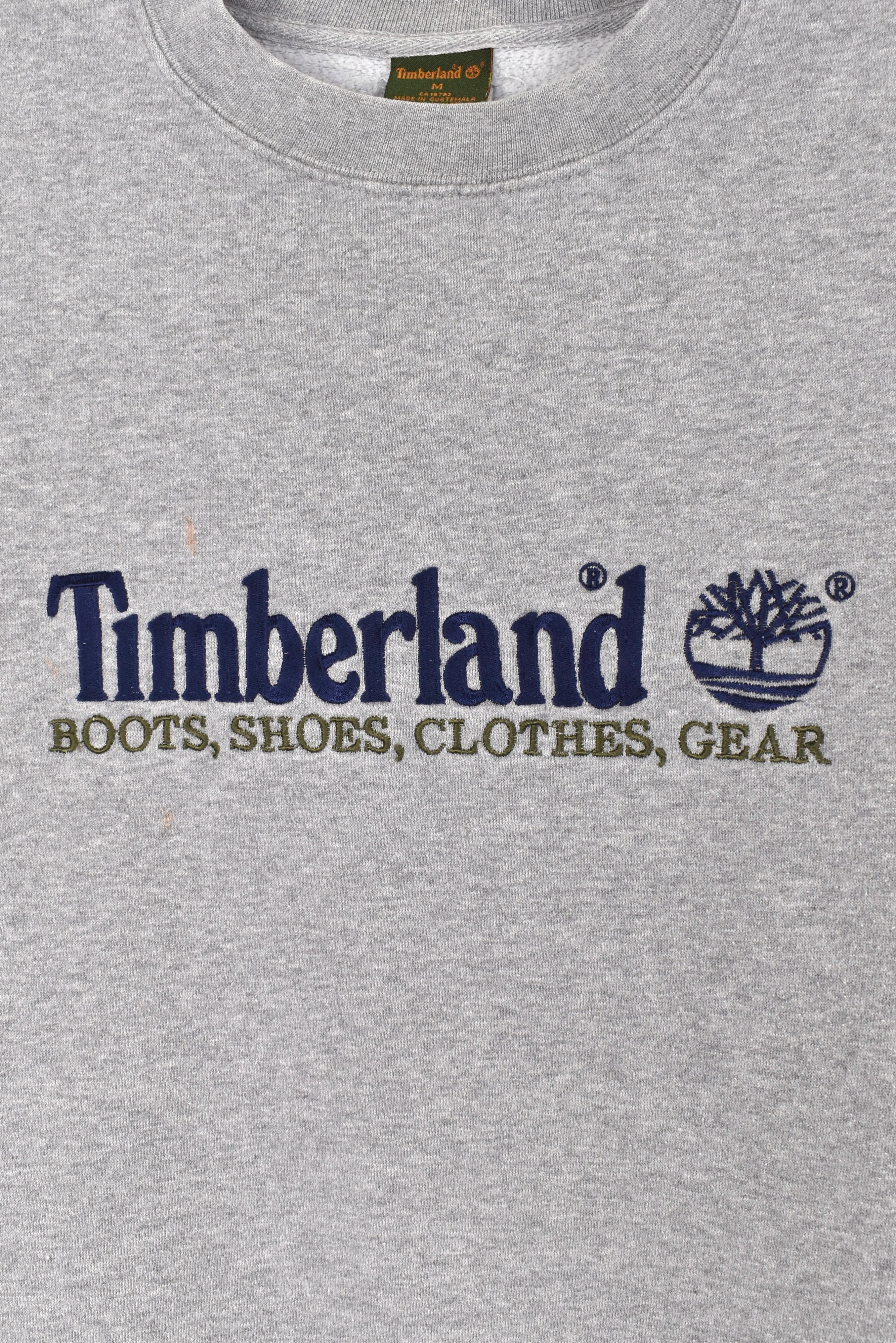 Vintage Timberland sweatshirt, grey embroidered crewneck - Large