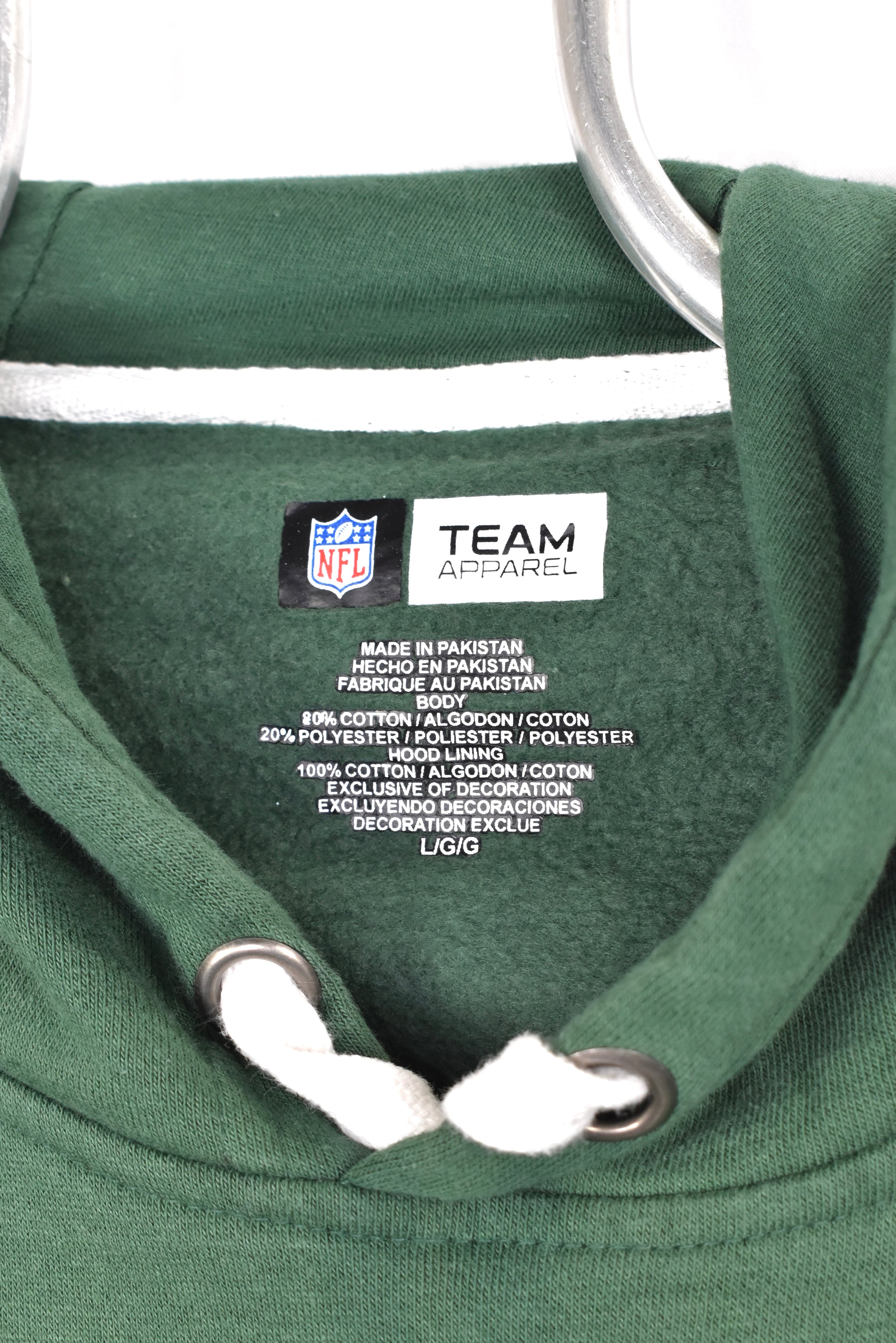 Vintage Green Bay Packers hoodie, NFL green embroidered sweatshirt - AU Large PRO SPORT