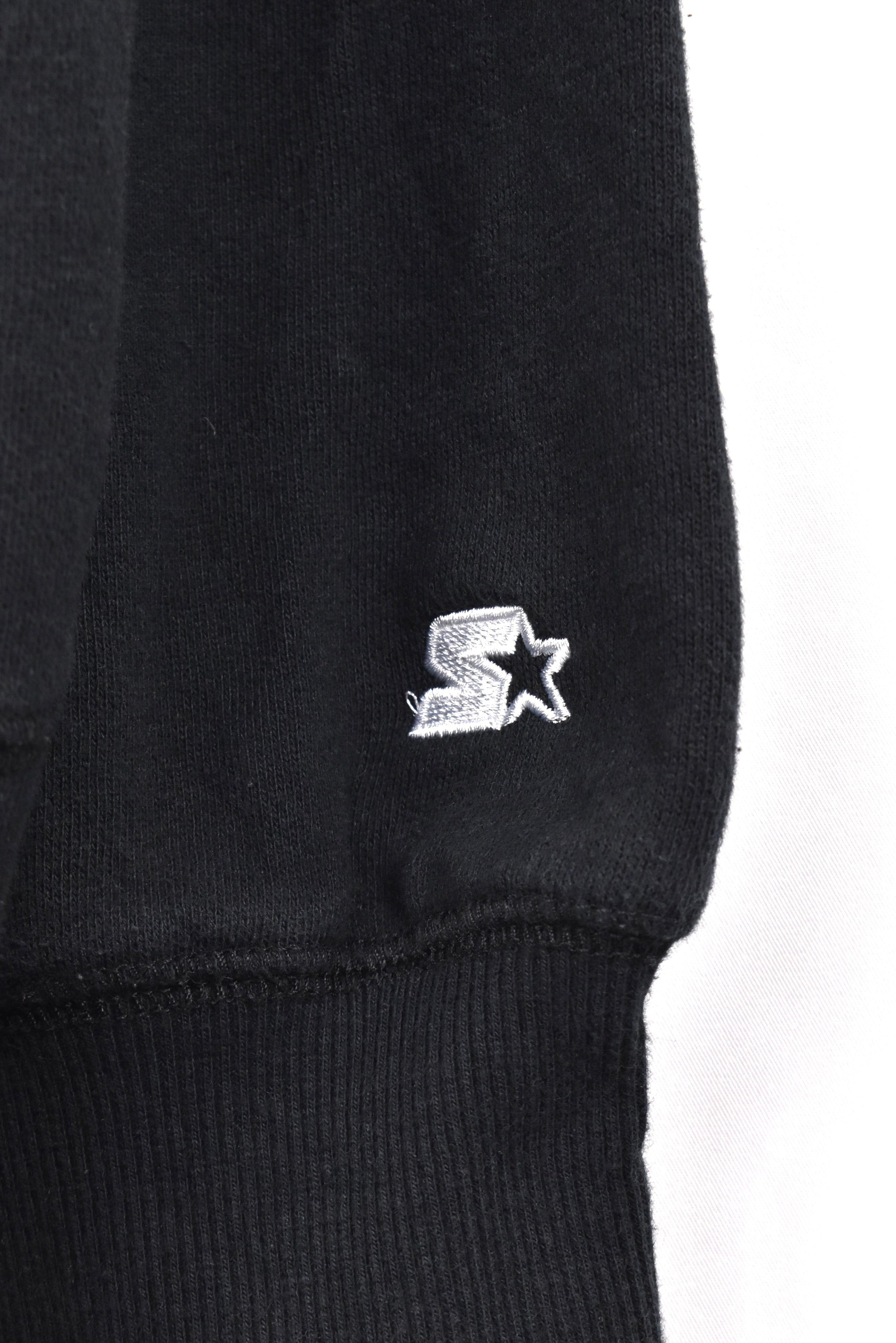 Vintage Starter hoodie, black graphic sweatshirt - AU Large STARTER