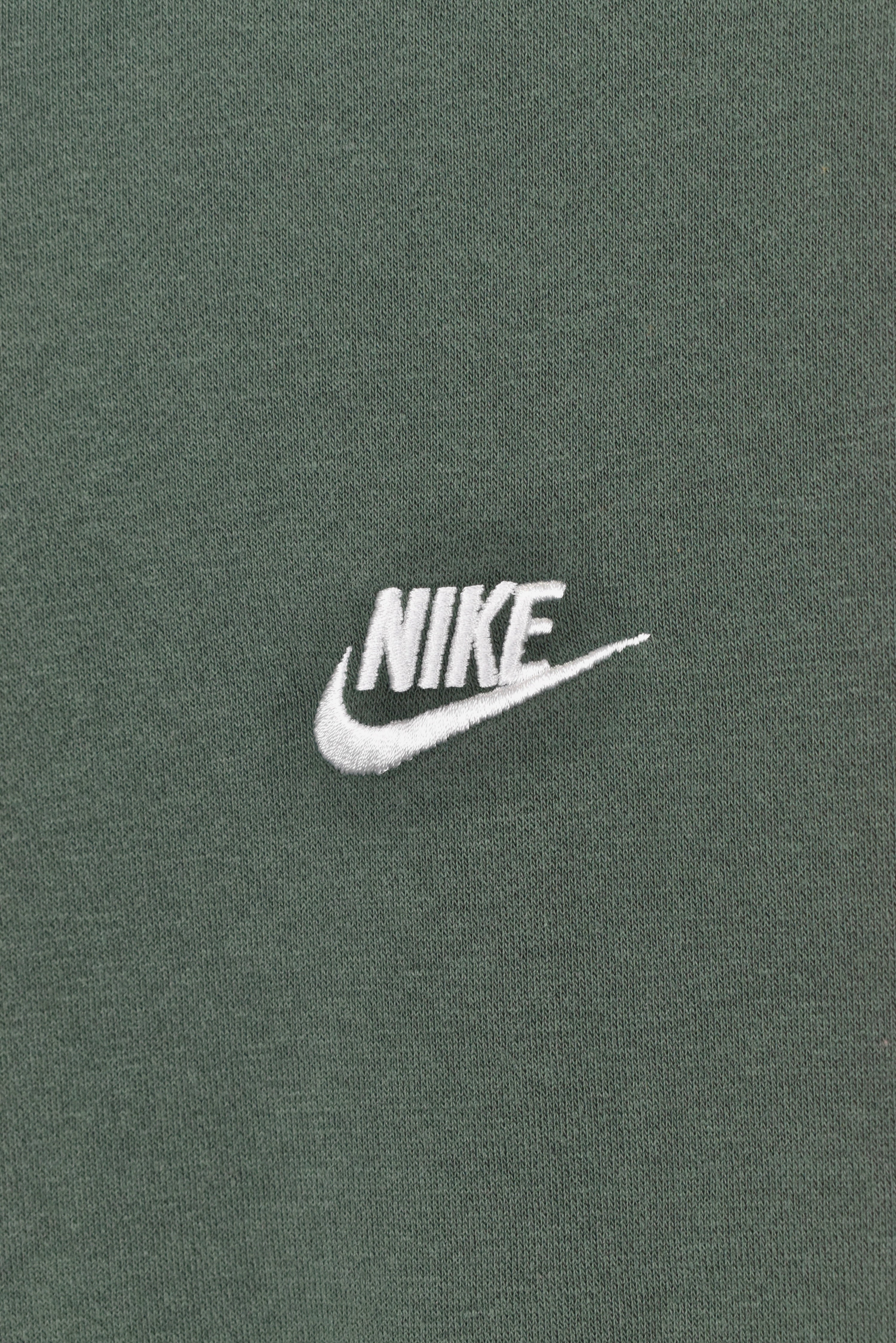 Vintage Nike hoodie, green embroidered sweatshirt - AU Large NIKE