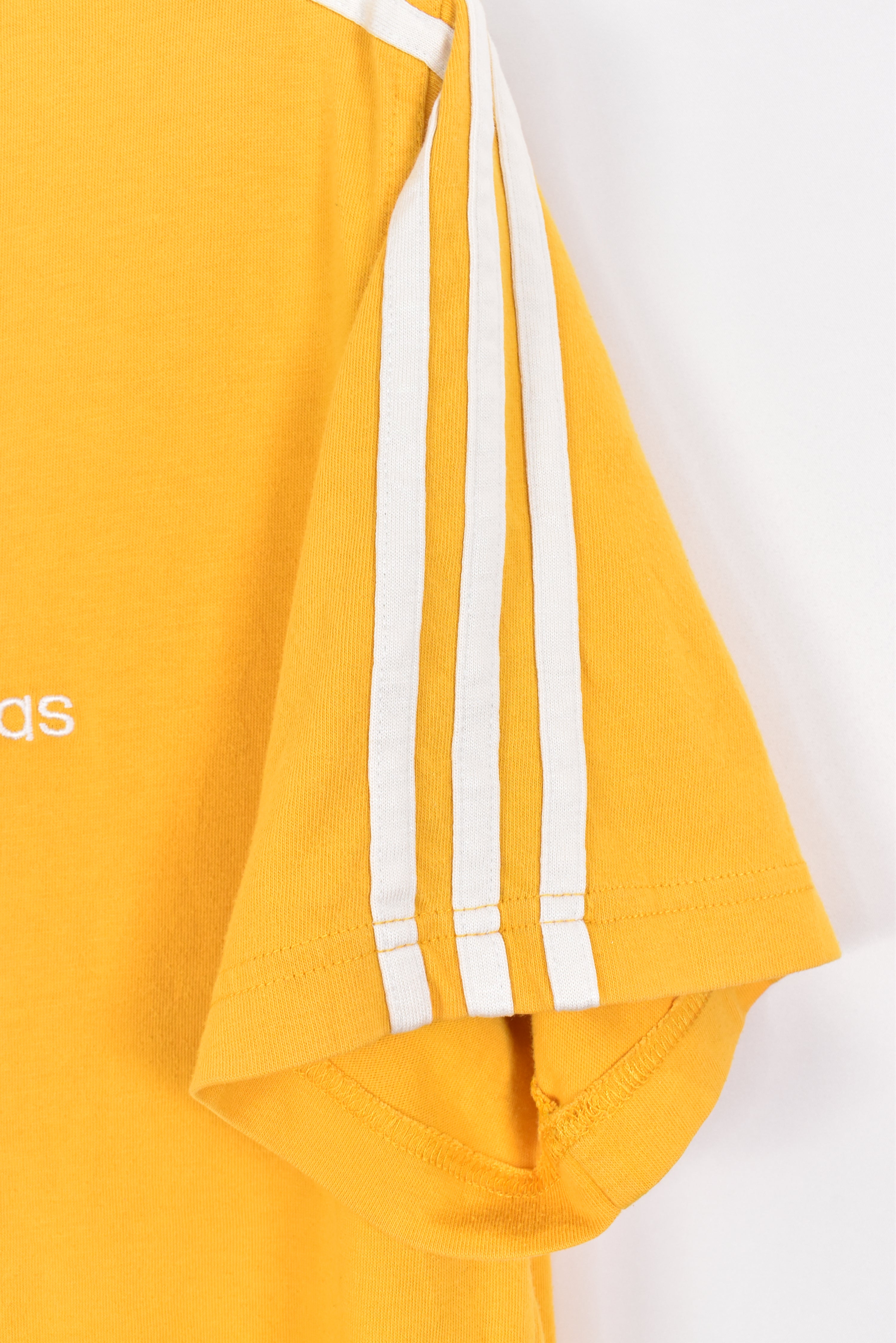 Vintage Adidas shirt, yellow embroidered tee - AU Large ADIDAS