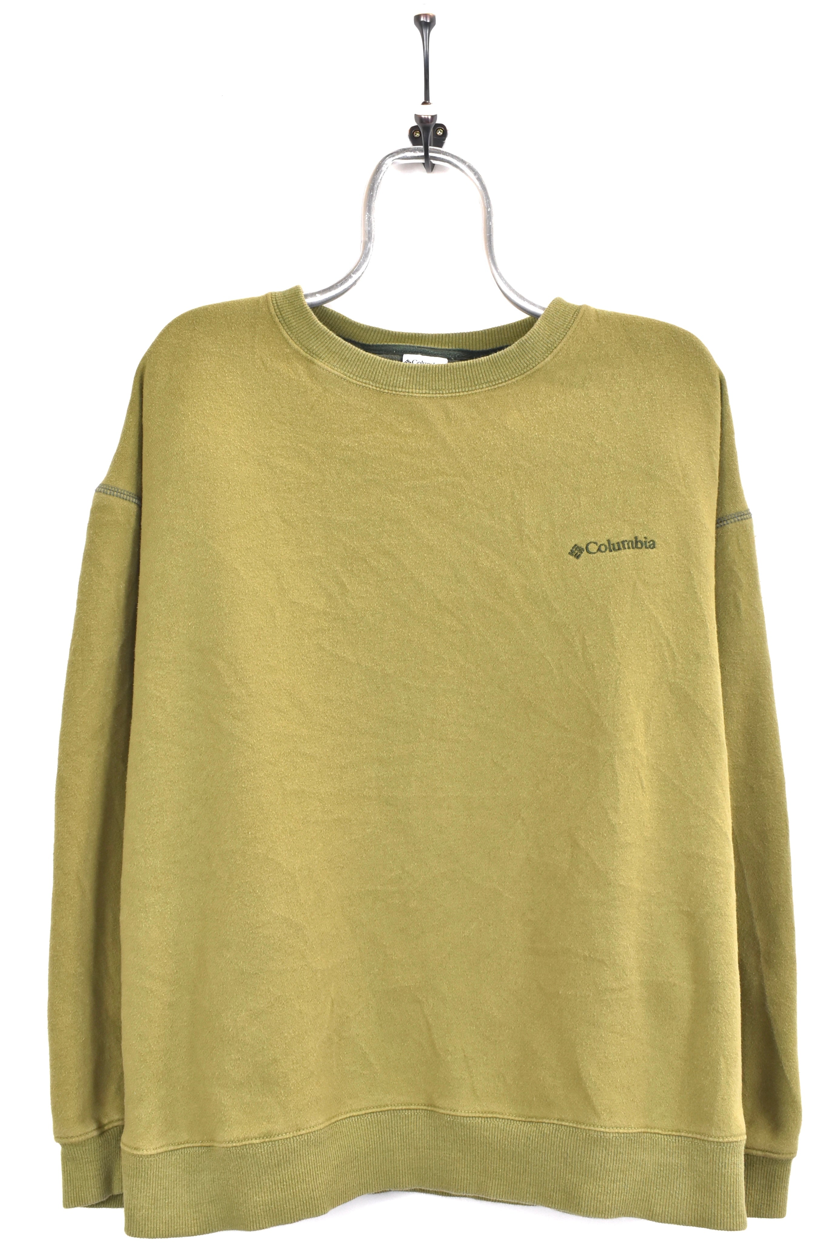 Vintage Columbia sweatshirt, green embroidered crewneck - AU Large COLUMBIA