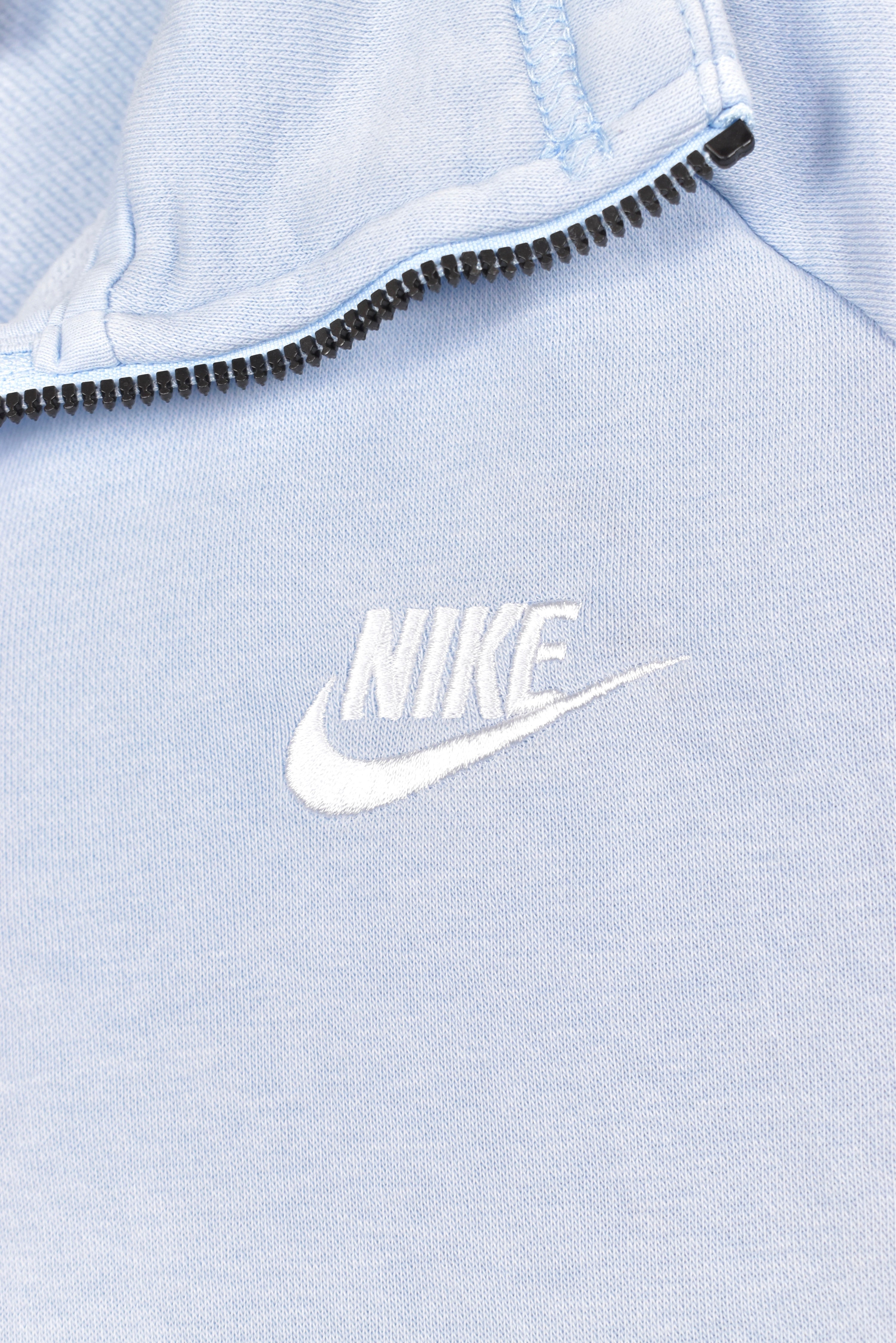 Vintage Nike sweatshirt, blue embroidered 1/4 zip jumper - AU Large NIKE